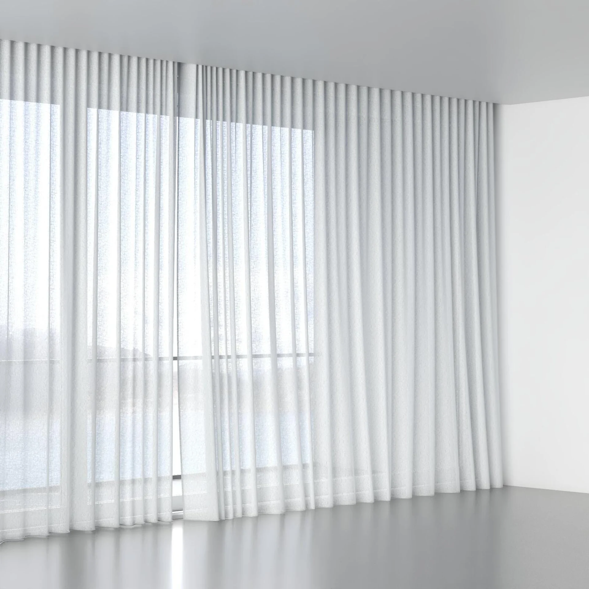 Full view of Shoji Mist 415, wave pleat