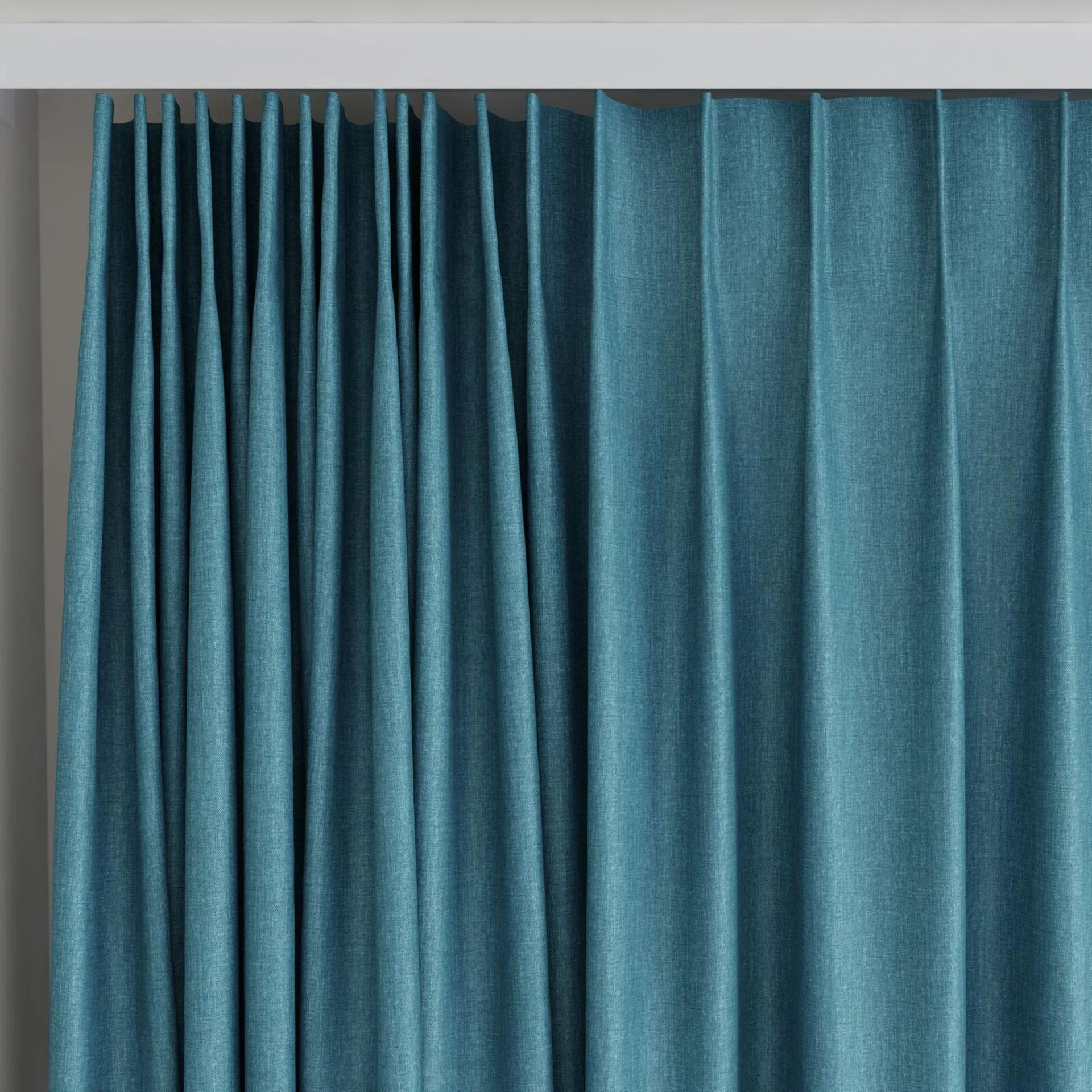 Top view of Kidglove Peacock, on curtain rail