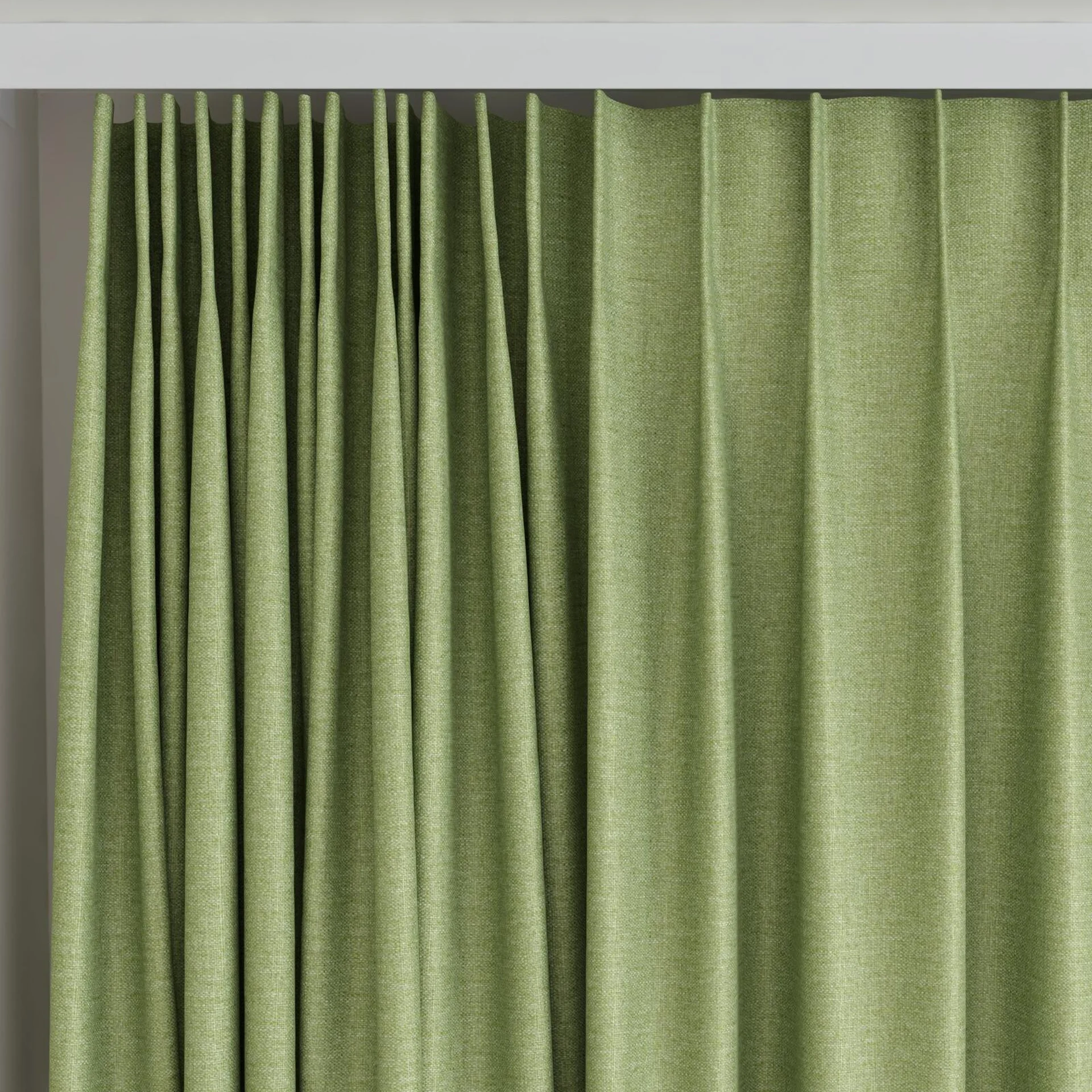 Top view of Jupiter Grass, on curtain rail