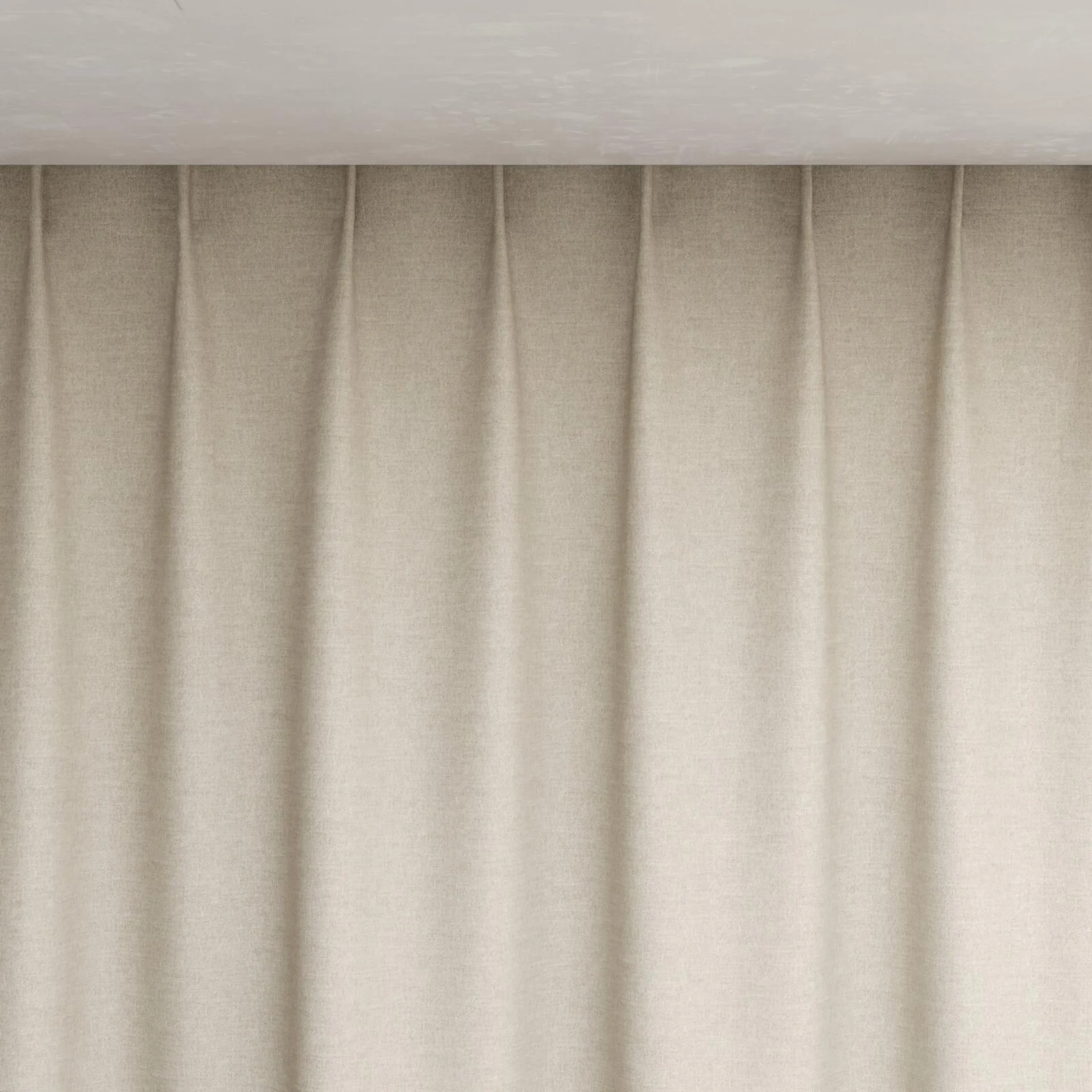 Top view of Casual Desert, pinch pleat