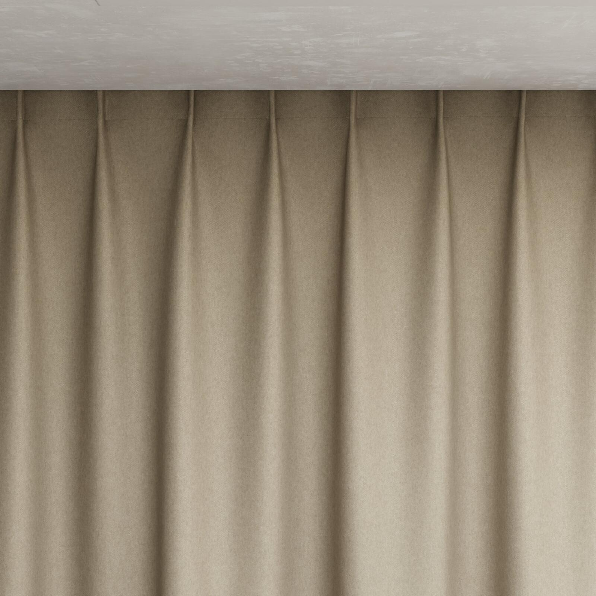 Top view of Woolly/Woolen Linen, pinch pleat