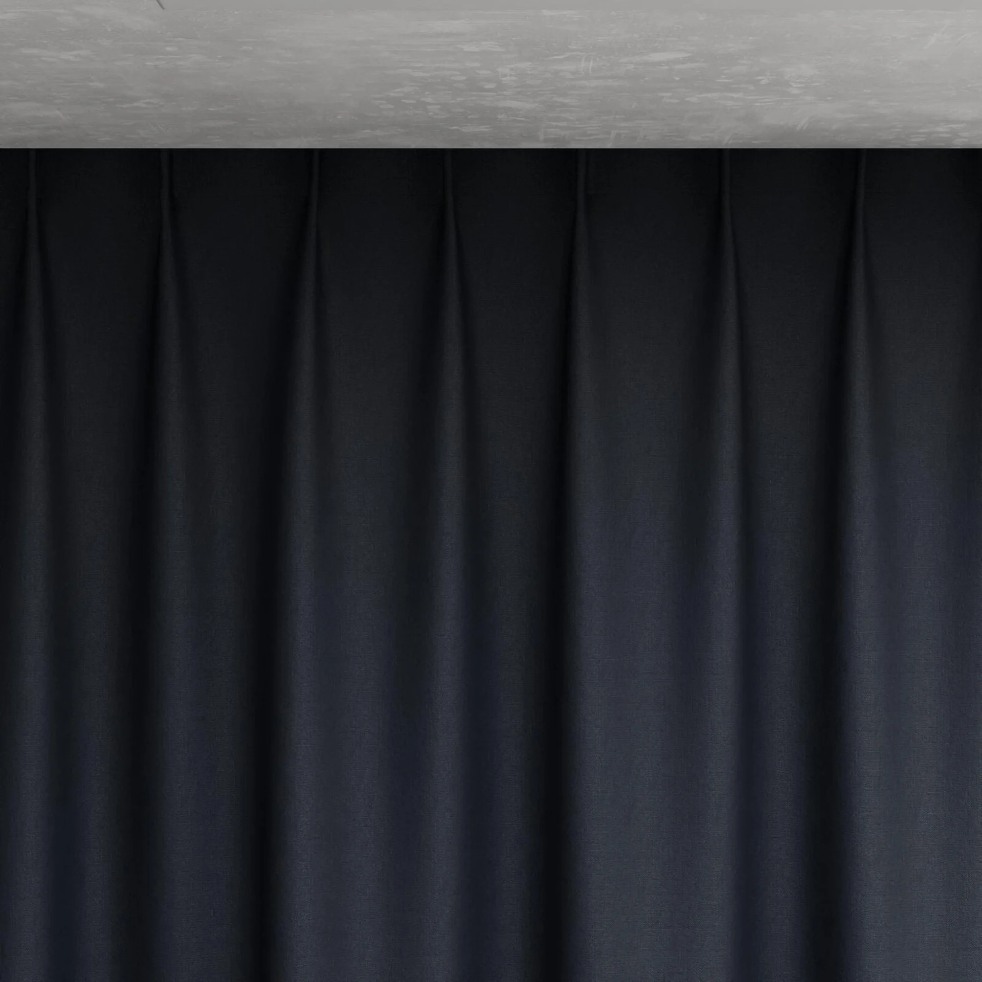 Top view of Eternal Midnight, pinch pleat