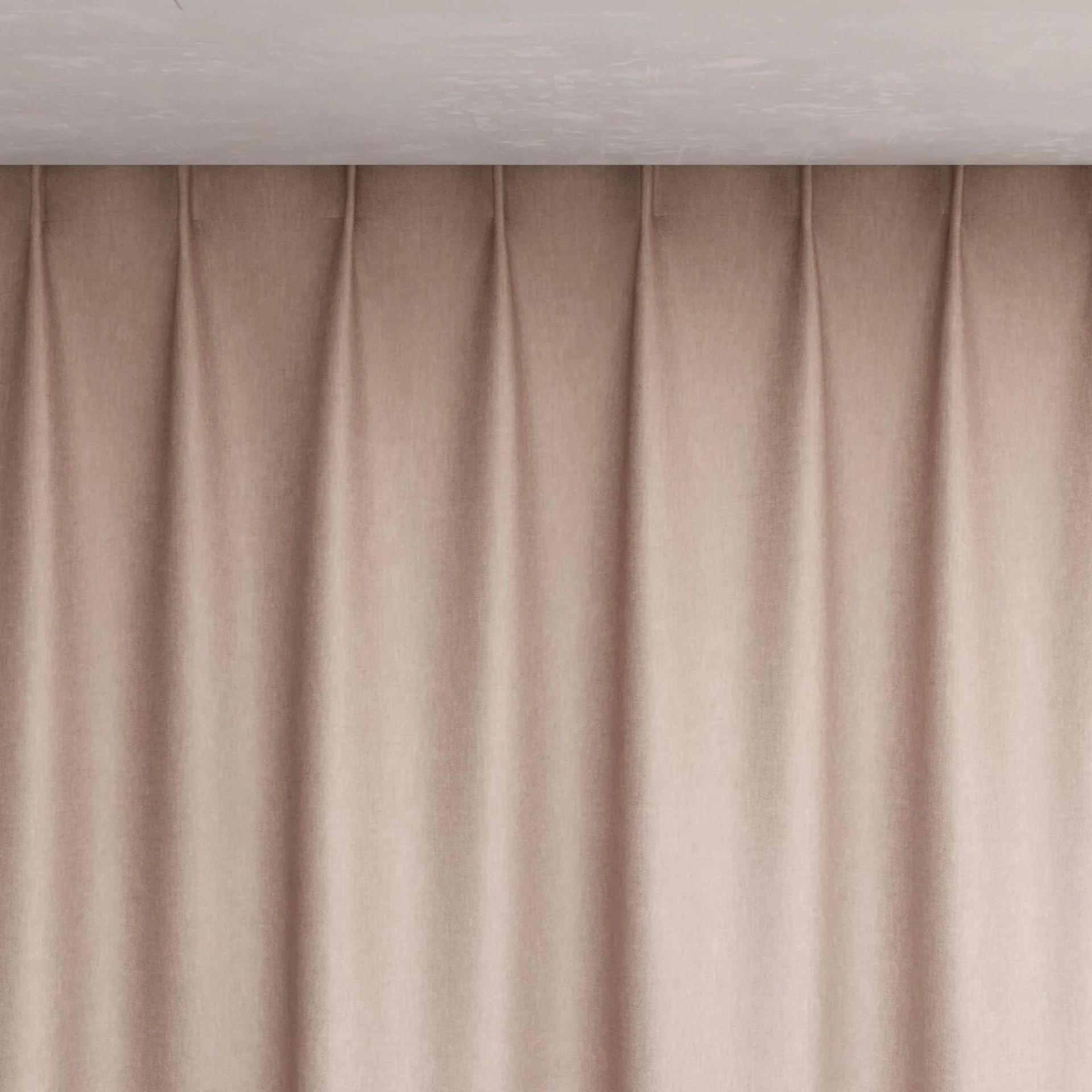 Top view of Glamour Petal, pinch pleat