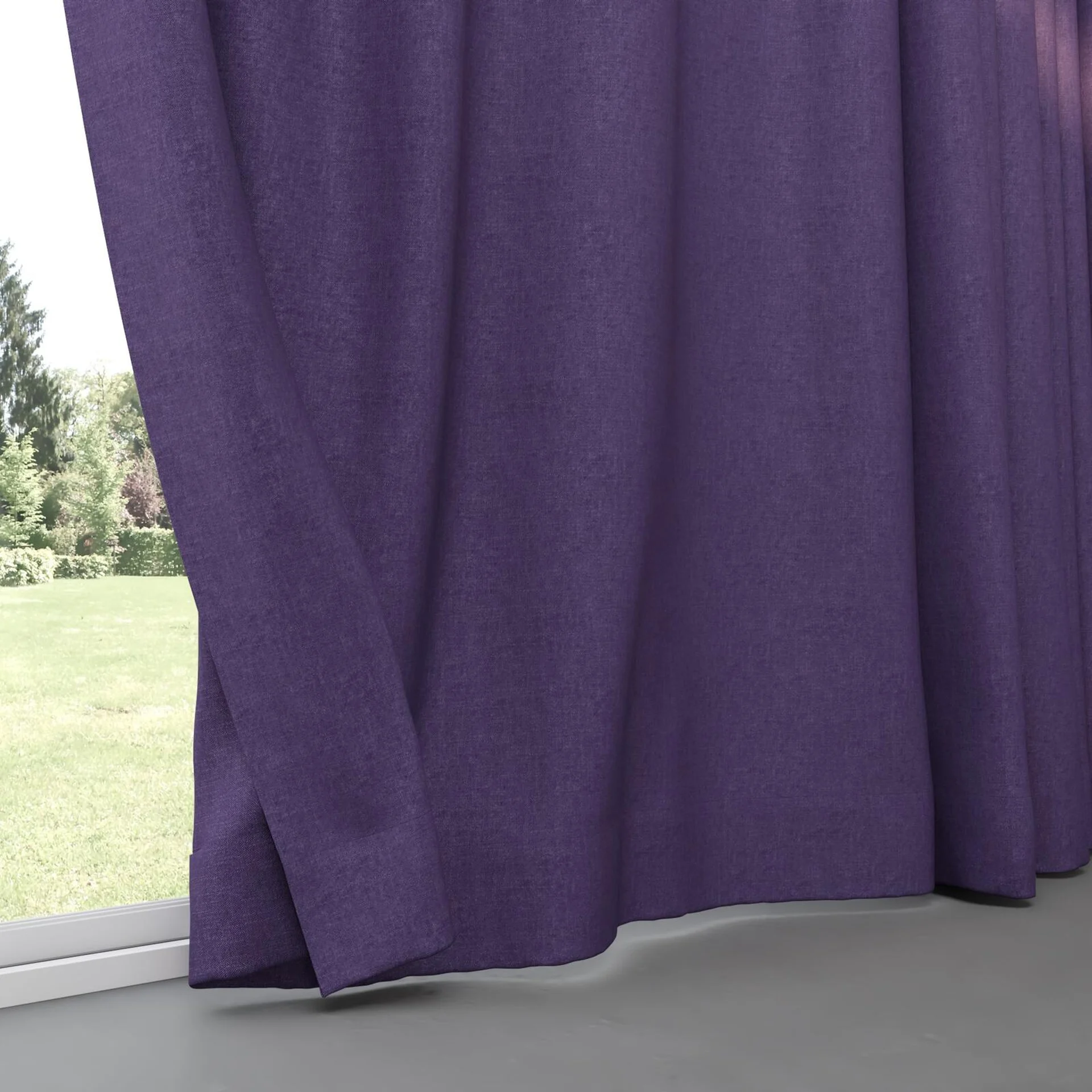 Bottom view of Rover Violet, pinch pleat