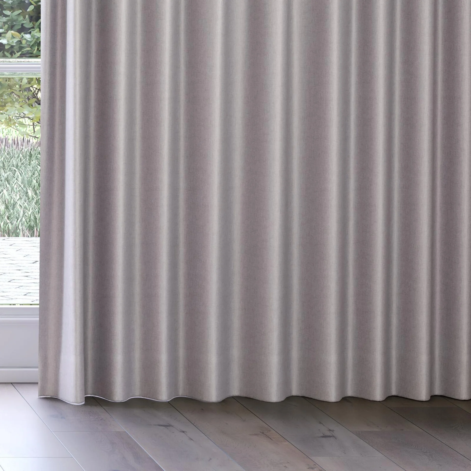 Bottom view of Matrix Aluminium, on curtain rail