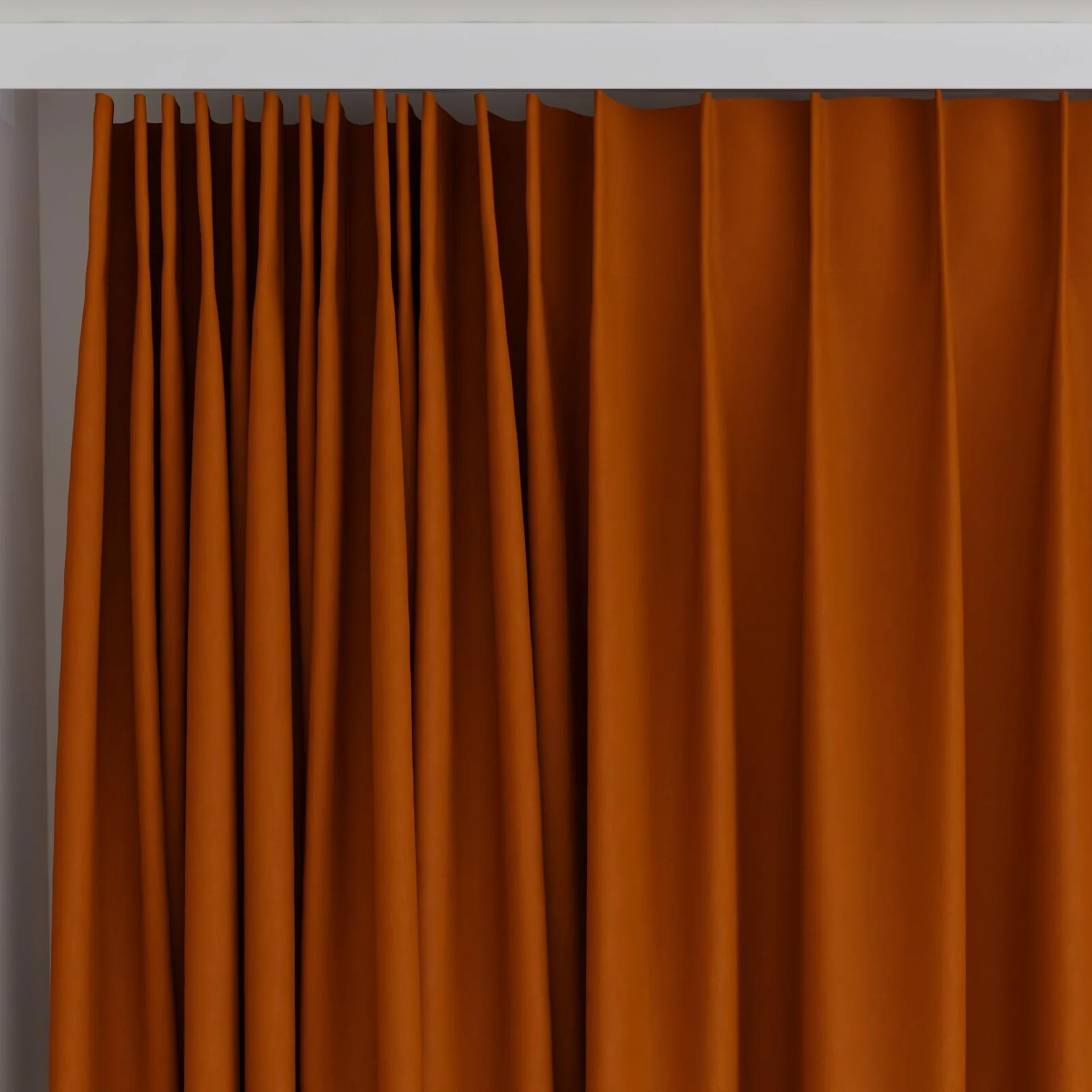 Top view of Vela Clementine, on curtain rail