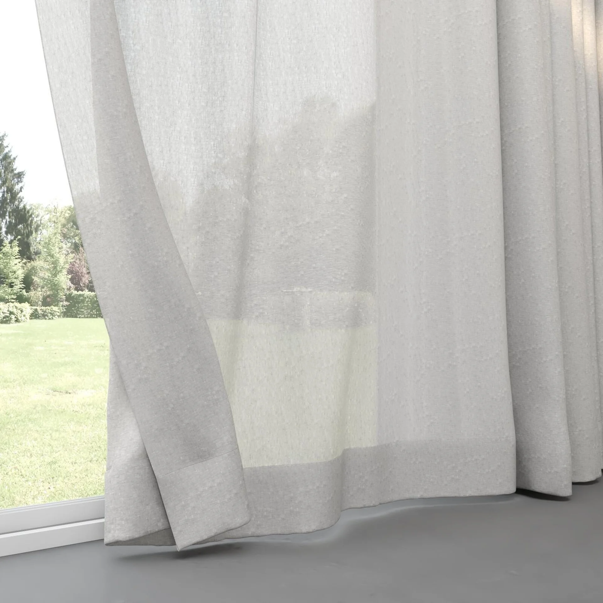 Bottom view of Kyoto Mist, pinch pleat