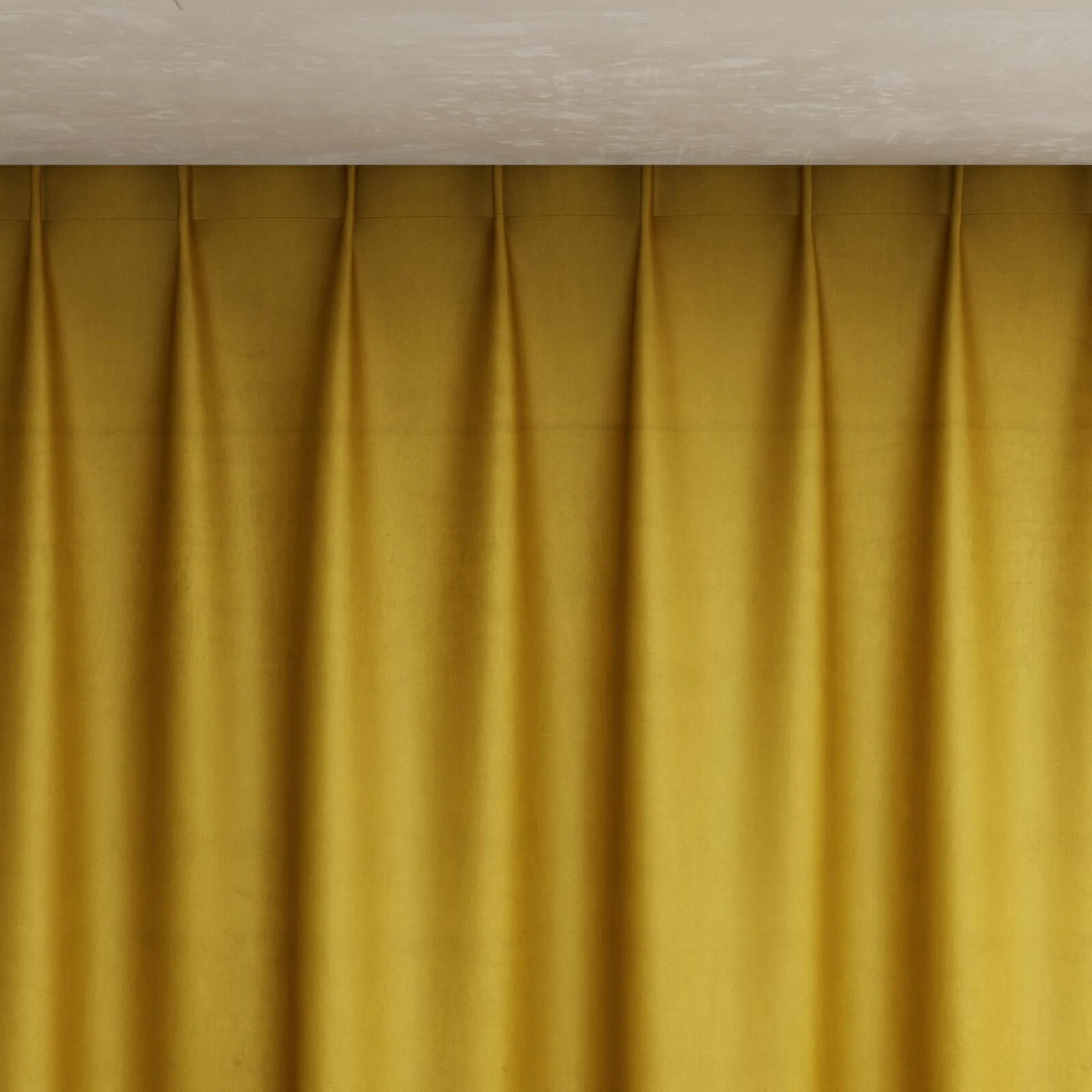 Top view of Warlock Gold, pinch pleat