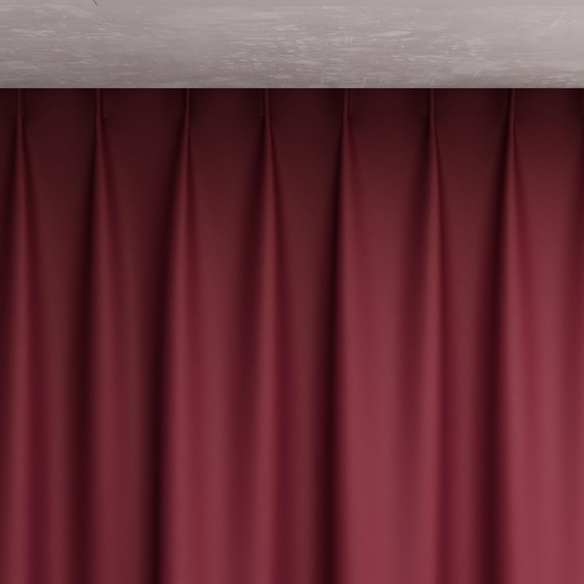 Top view of Blockbuster Bordeaux, pinch pleat