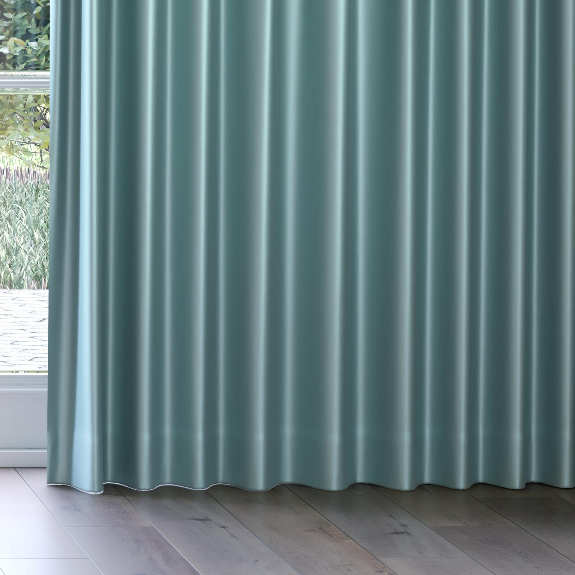 Bottom view of North Face Spa, on curtain rail