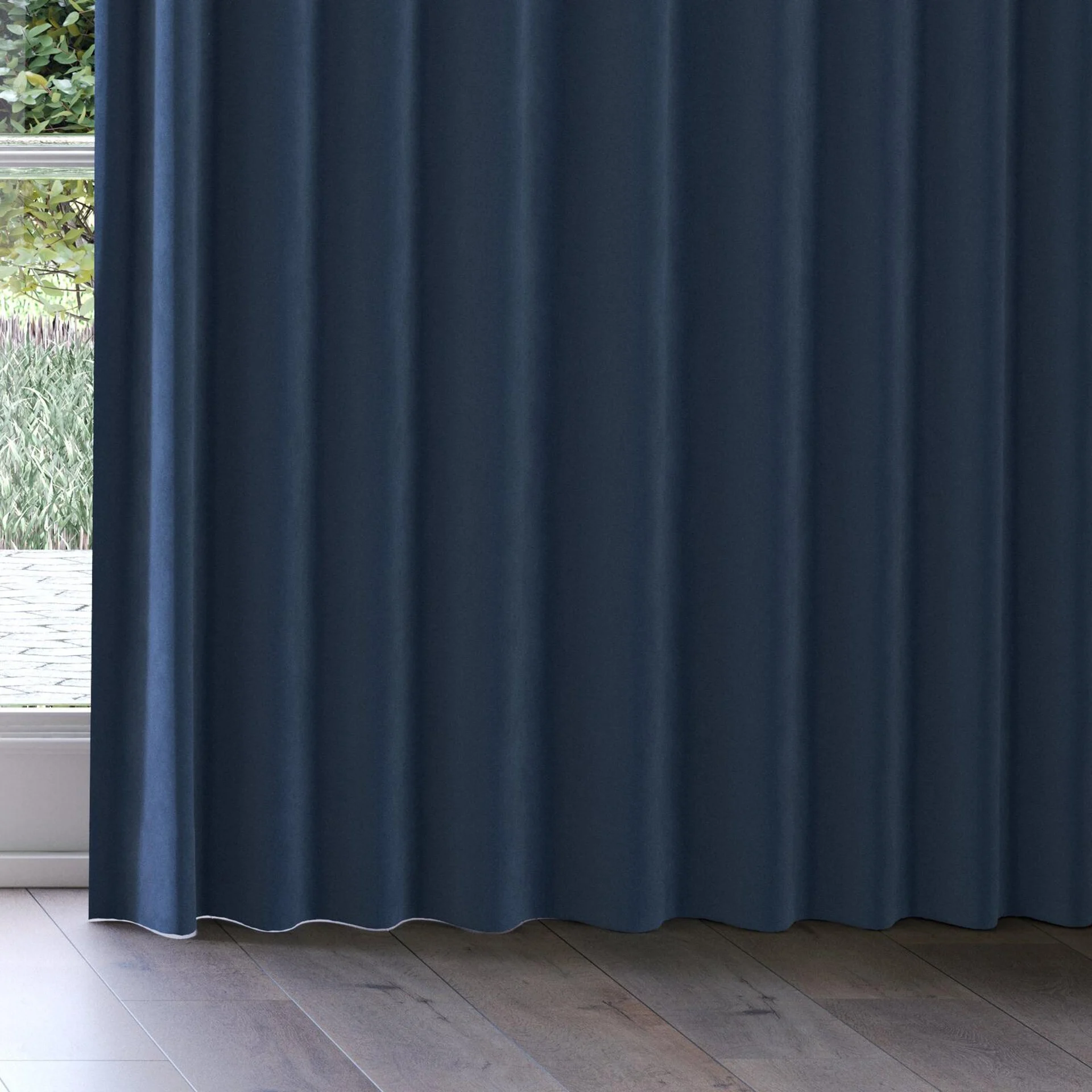 Bottom view of Vienna Night Shadow, on curtain rail