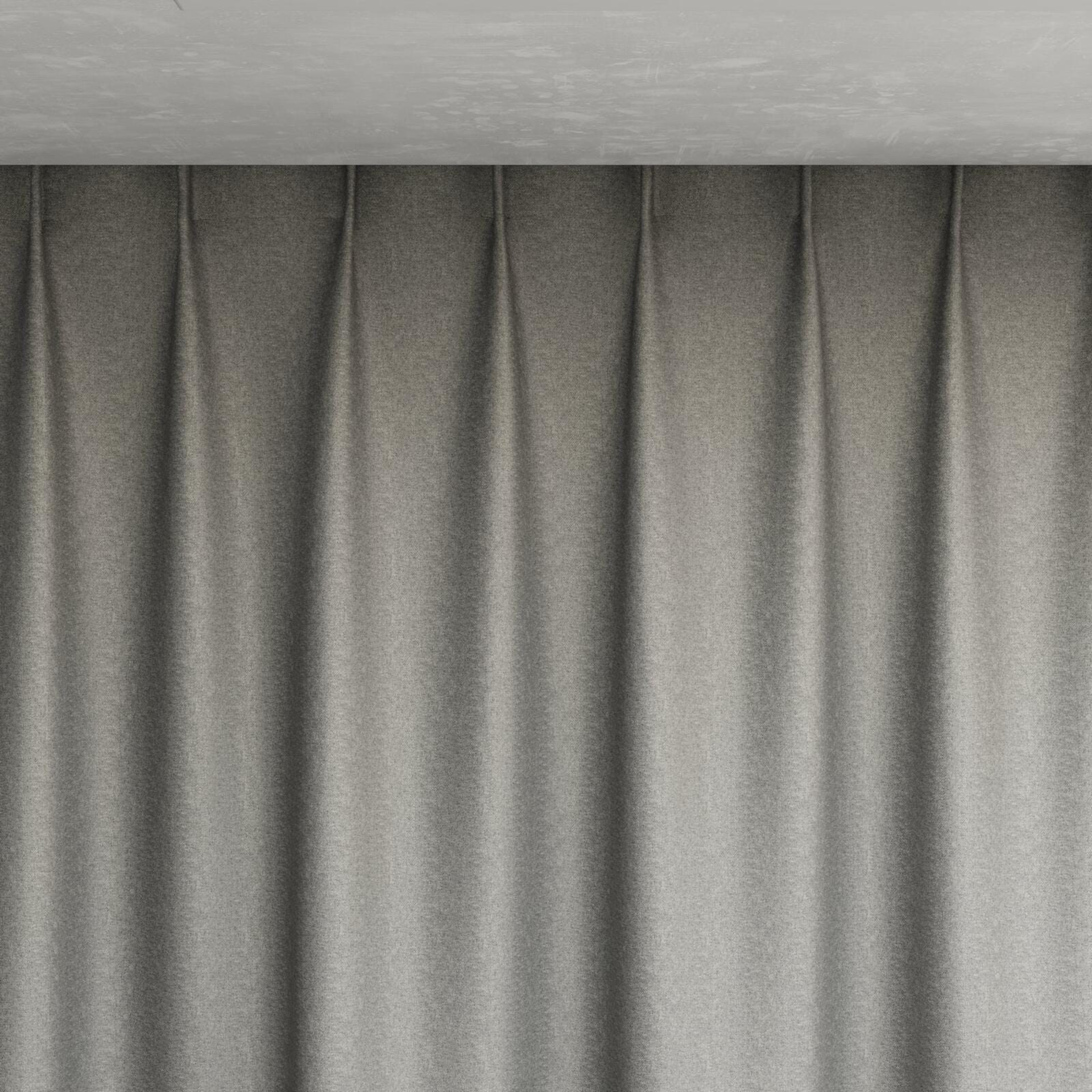 Top view of Taylor Frost Gray, pinch pleat