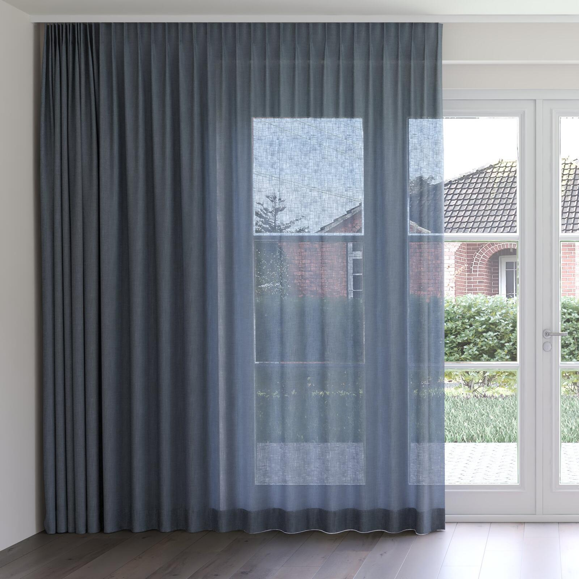 Front view of Motion Night, on curtain rail