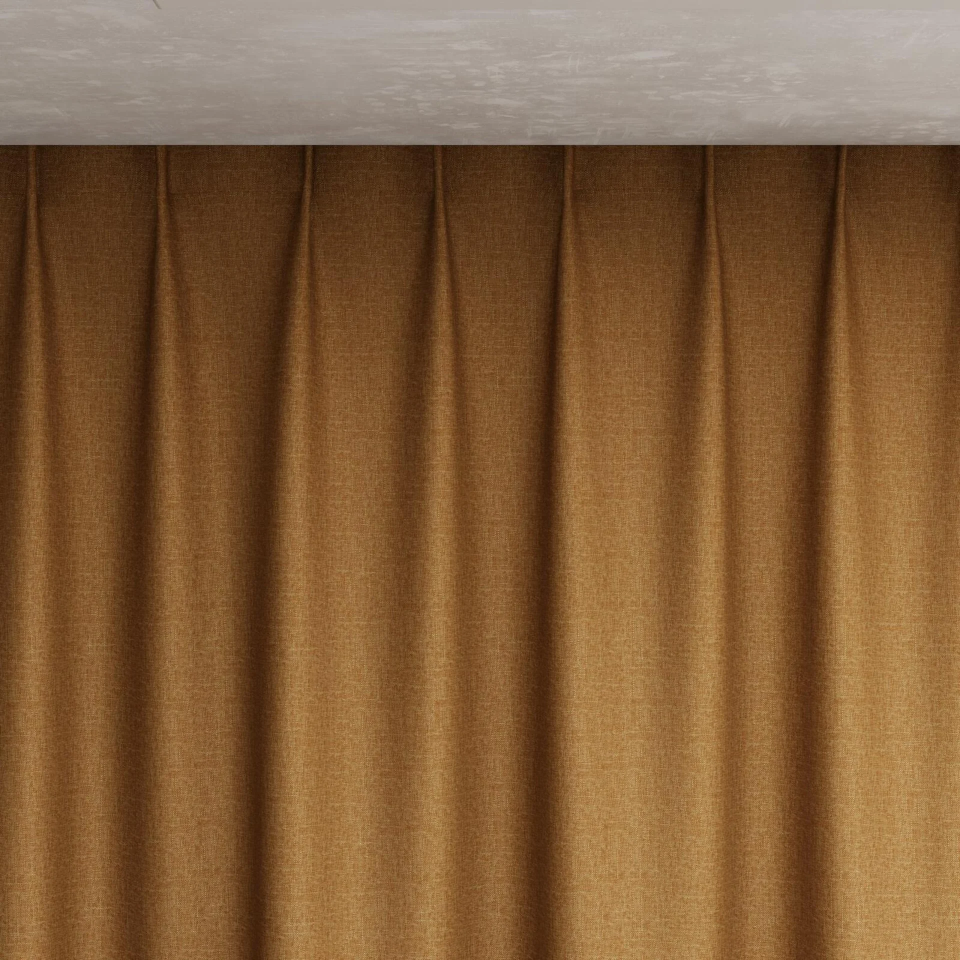 Top view of Retreat Blackout Sunset, pinch pleat