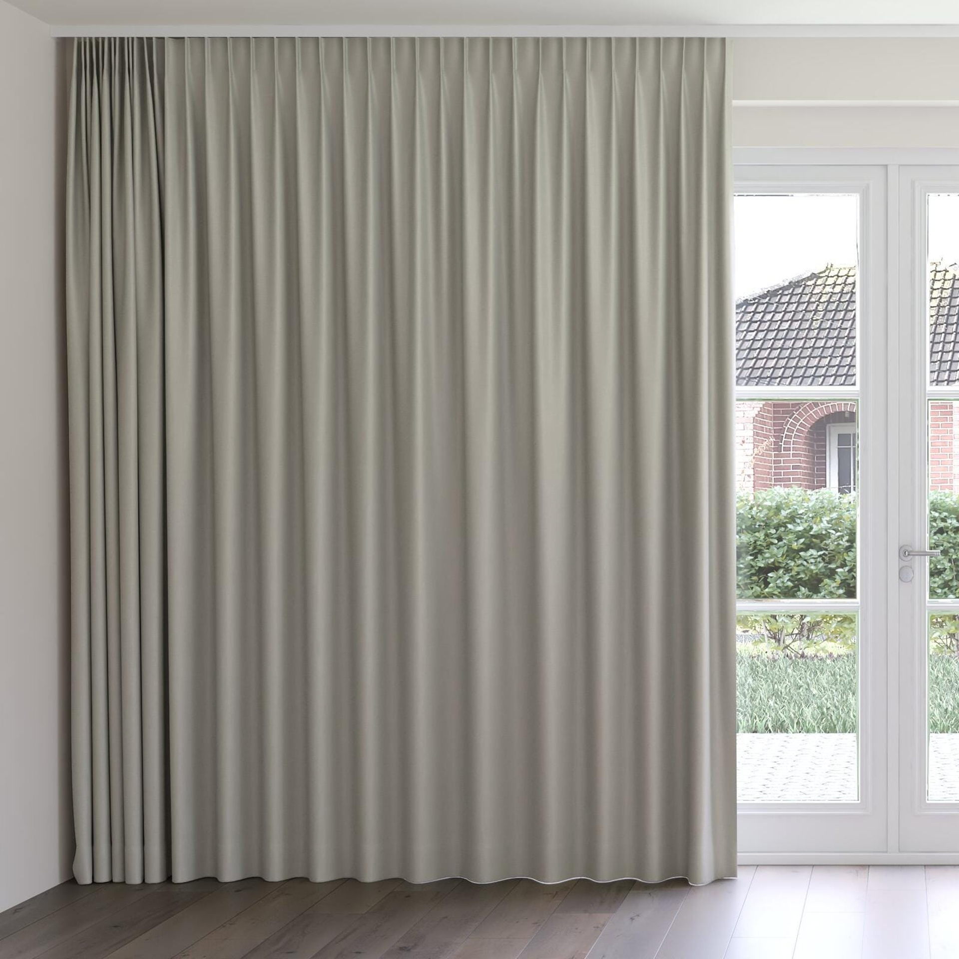 Front view of Atelier Soapstone, on curtain rail