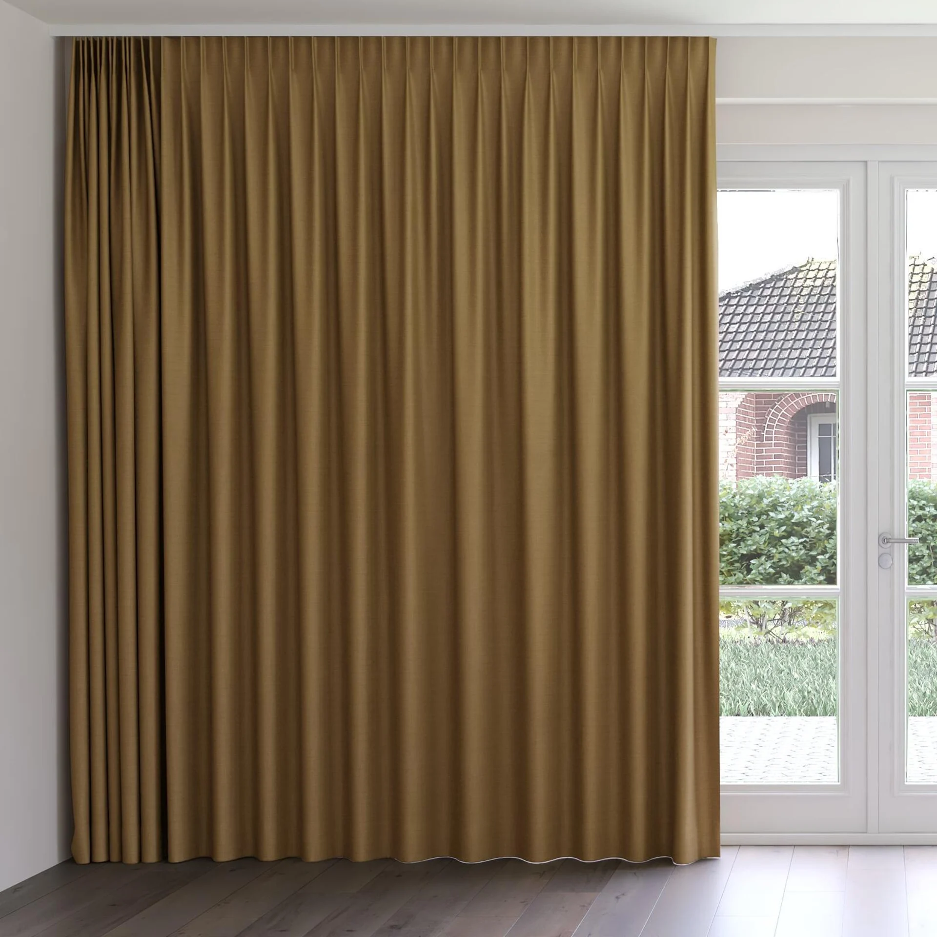 Front view of Linex Tobacco, on curtain rail