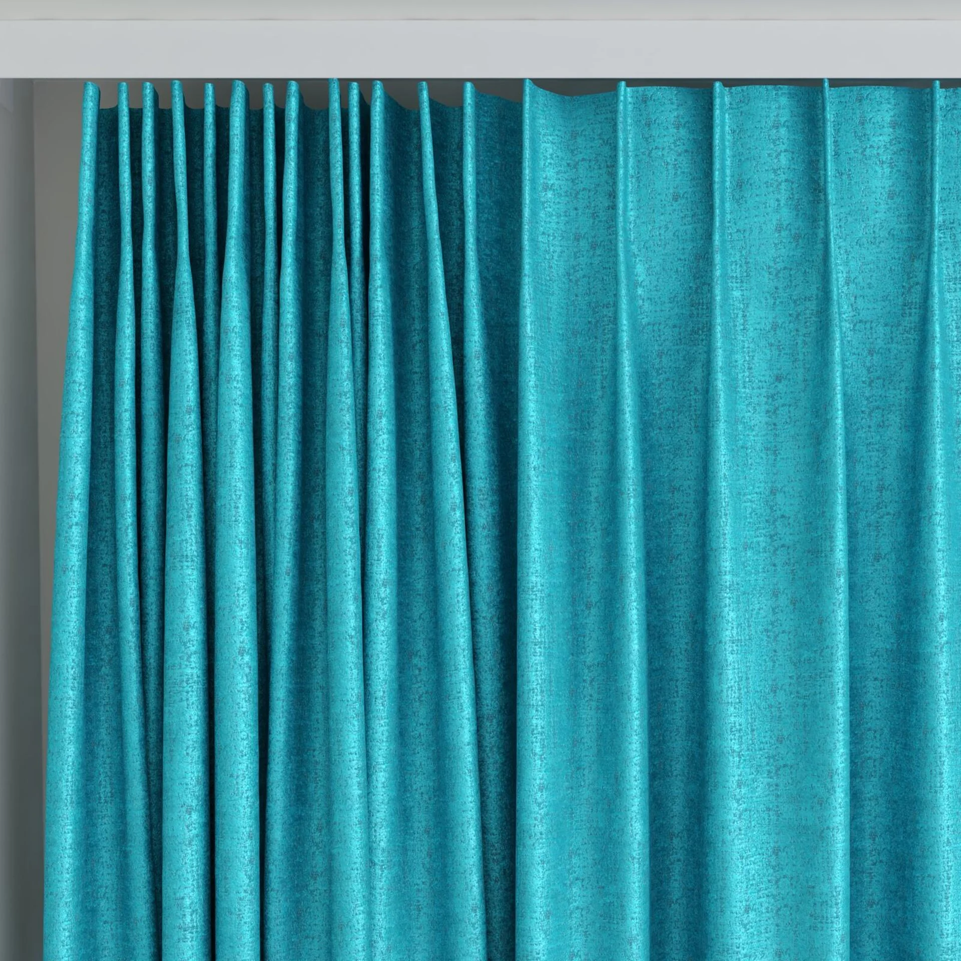 Top view of Hug Turquoize, on curtain rail