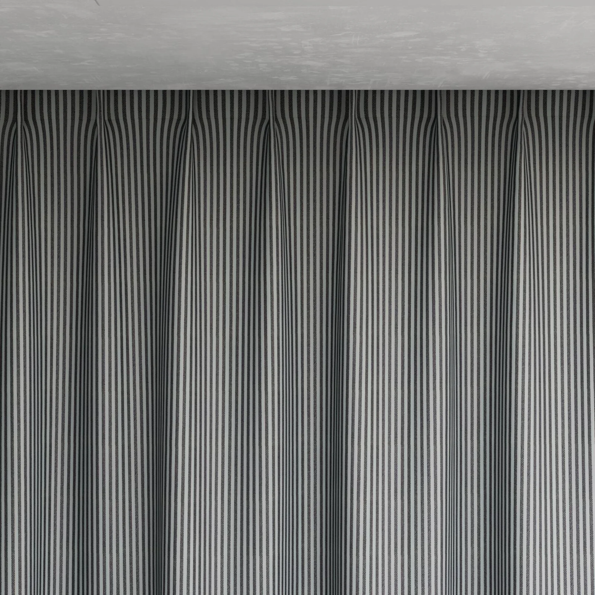 Top view of Nodulous Titanium, pinch pleat