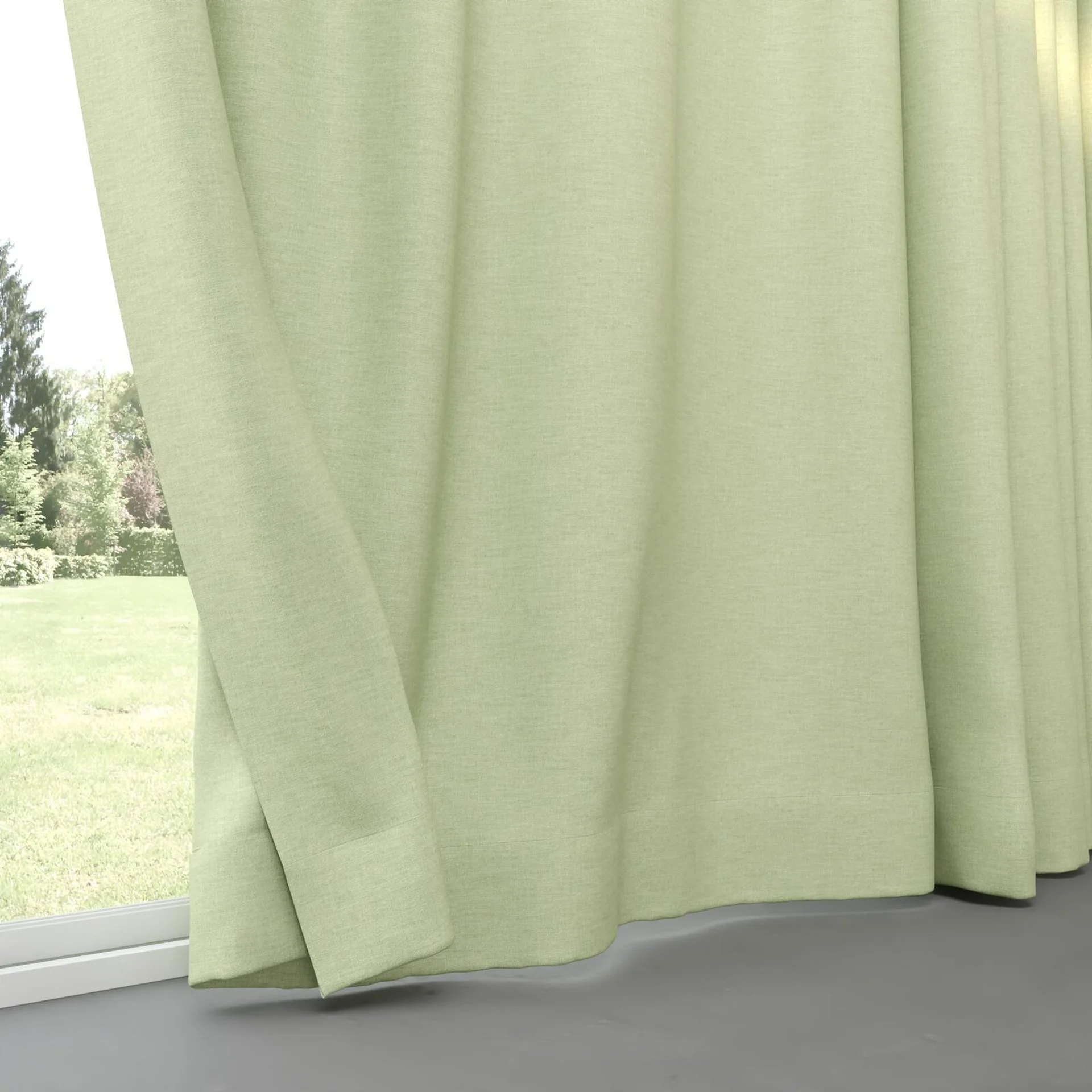 Bottom view of Casual Sage, pinch pleat