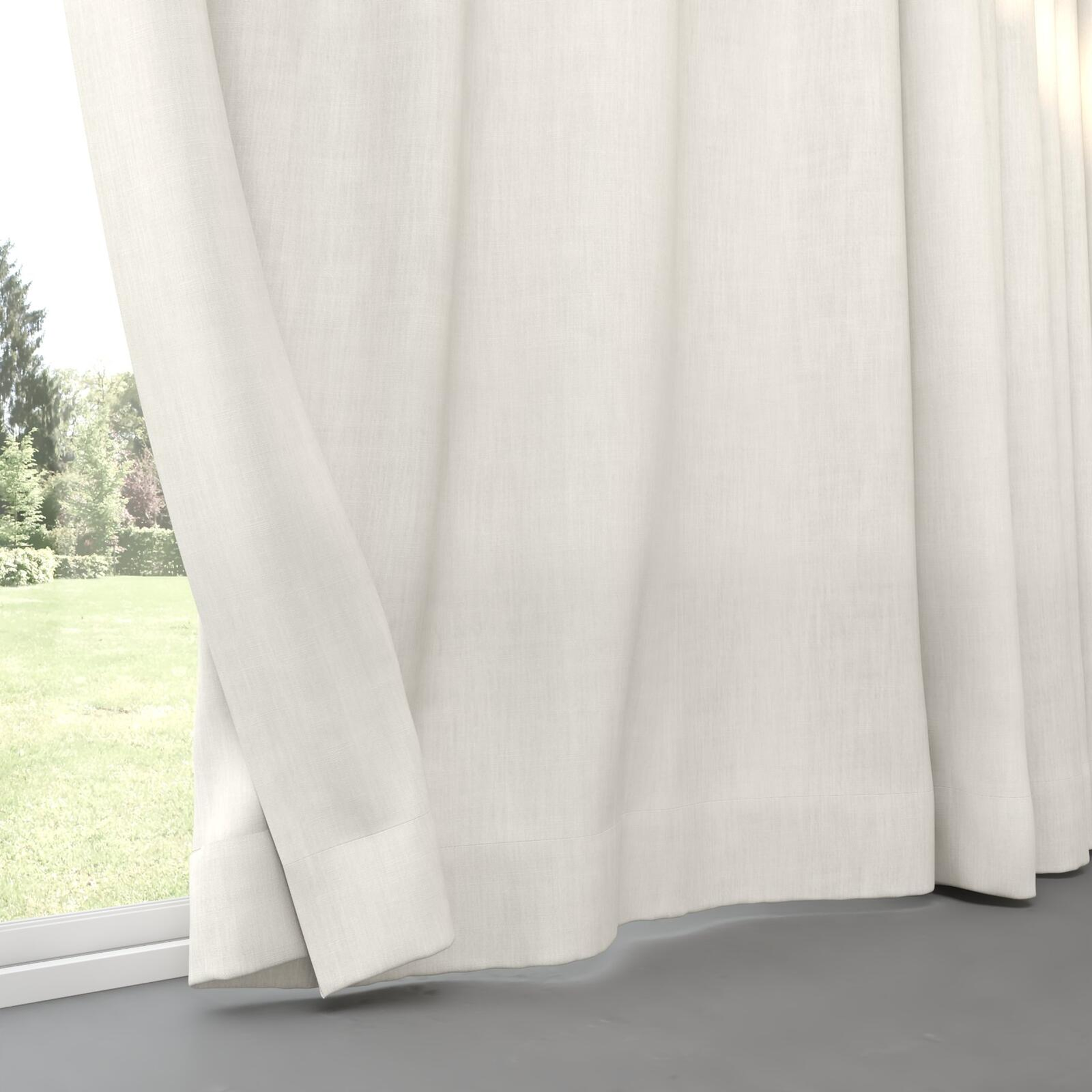 Bottom view of Lexicon Ecru, pinch pleat