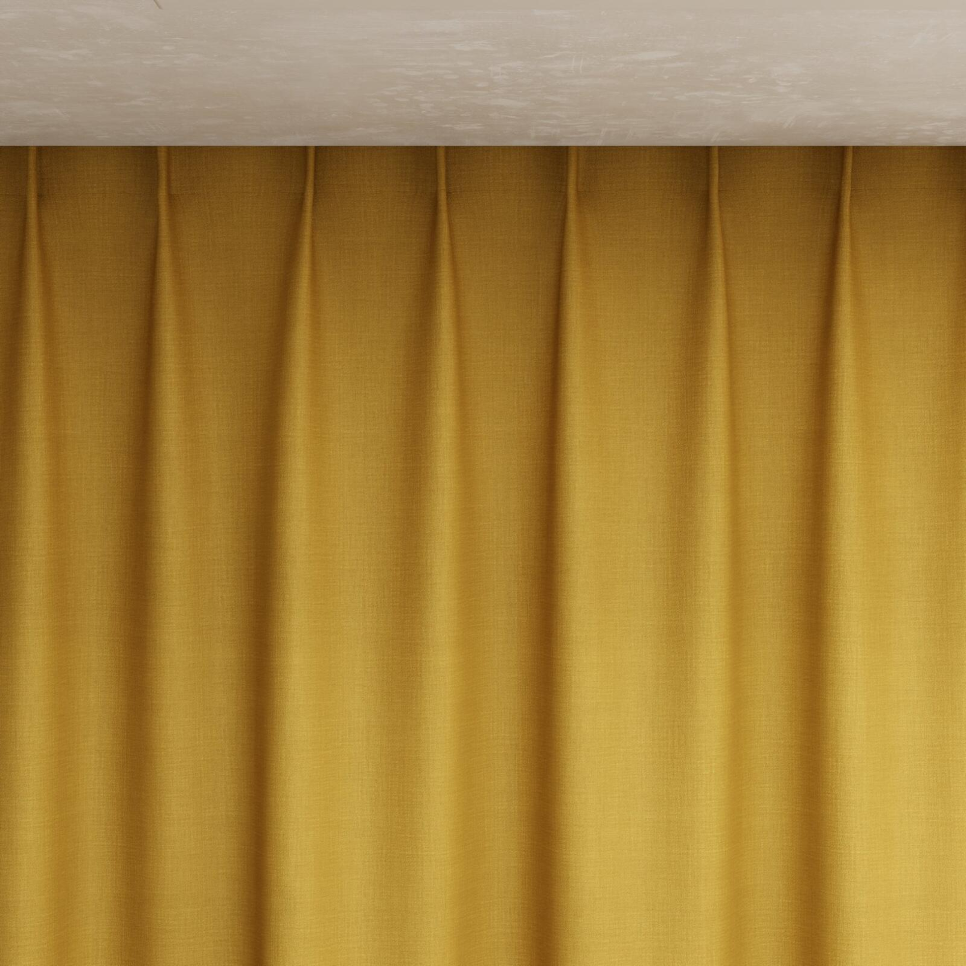 Top view of Loci Dim Out Gold, pinch pleat