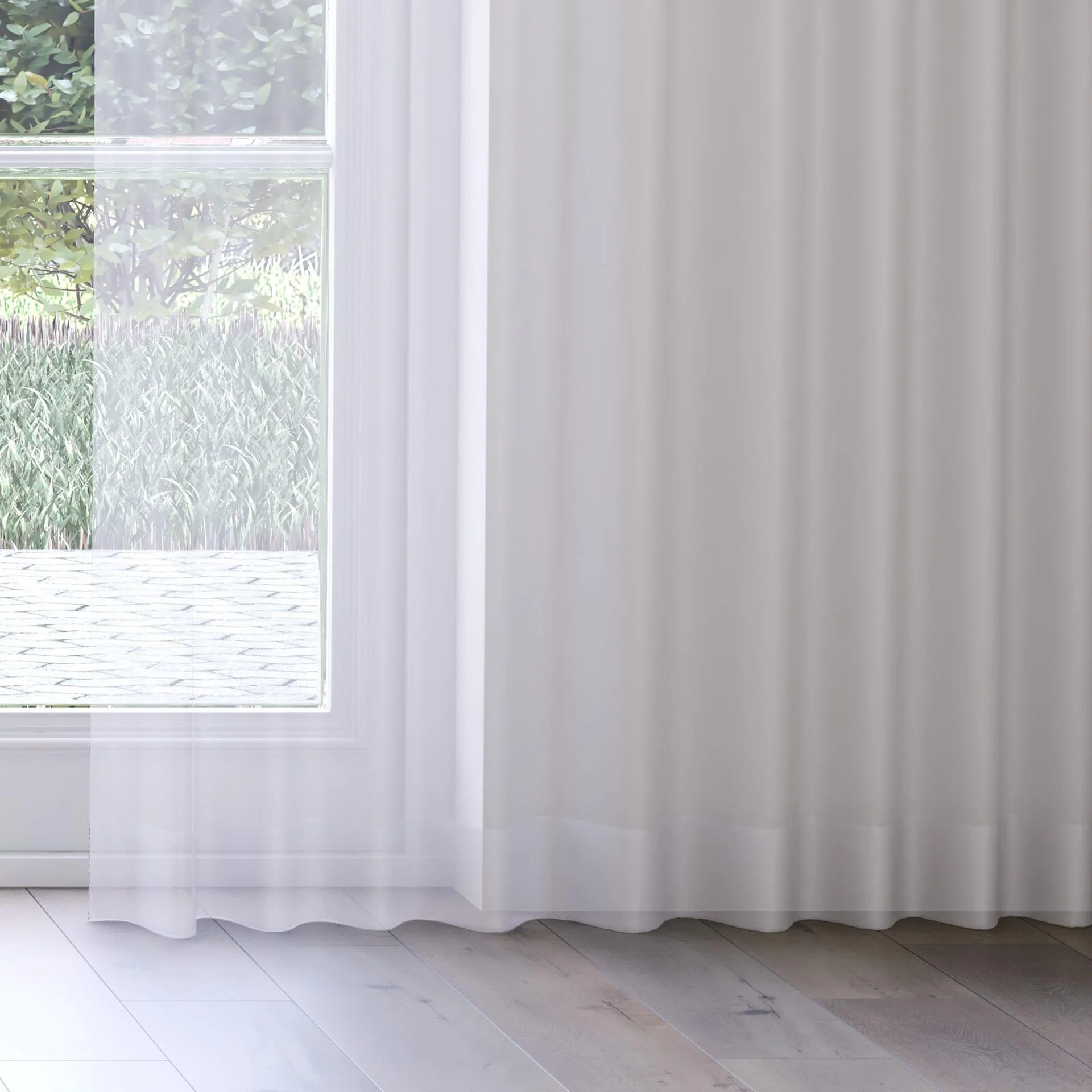 Bottom view of Xo Mountain, on curtain rail