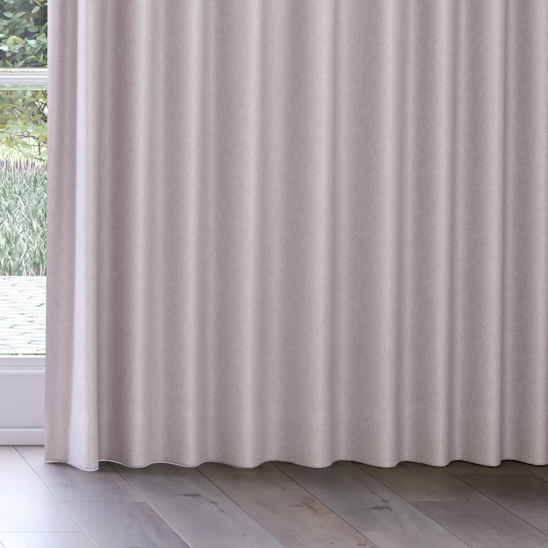 Bottom view of Hometown Quartz, on curtain rail
