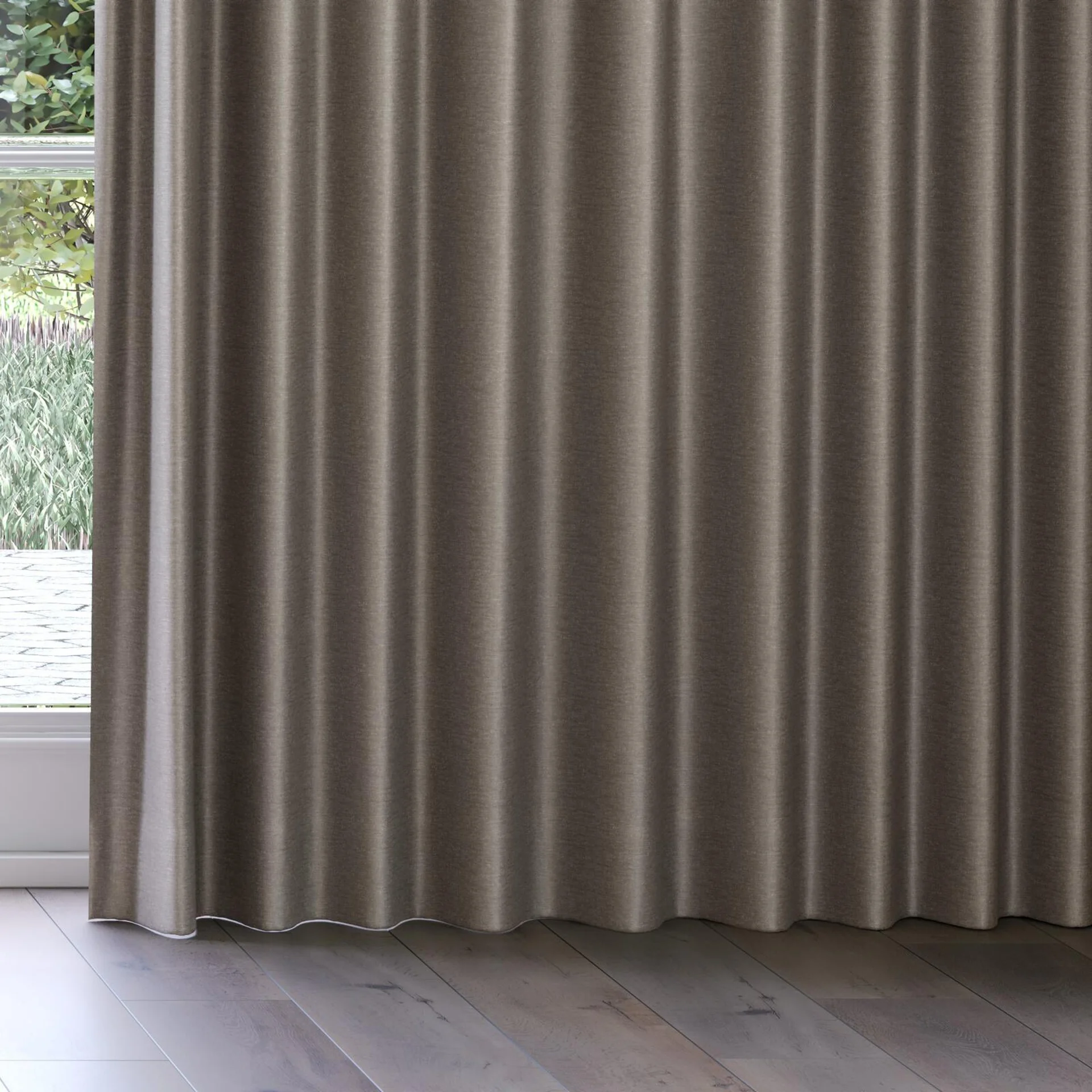 Bottom view of Provence Fossil, on curtain rail