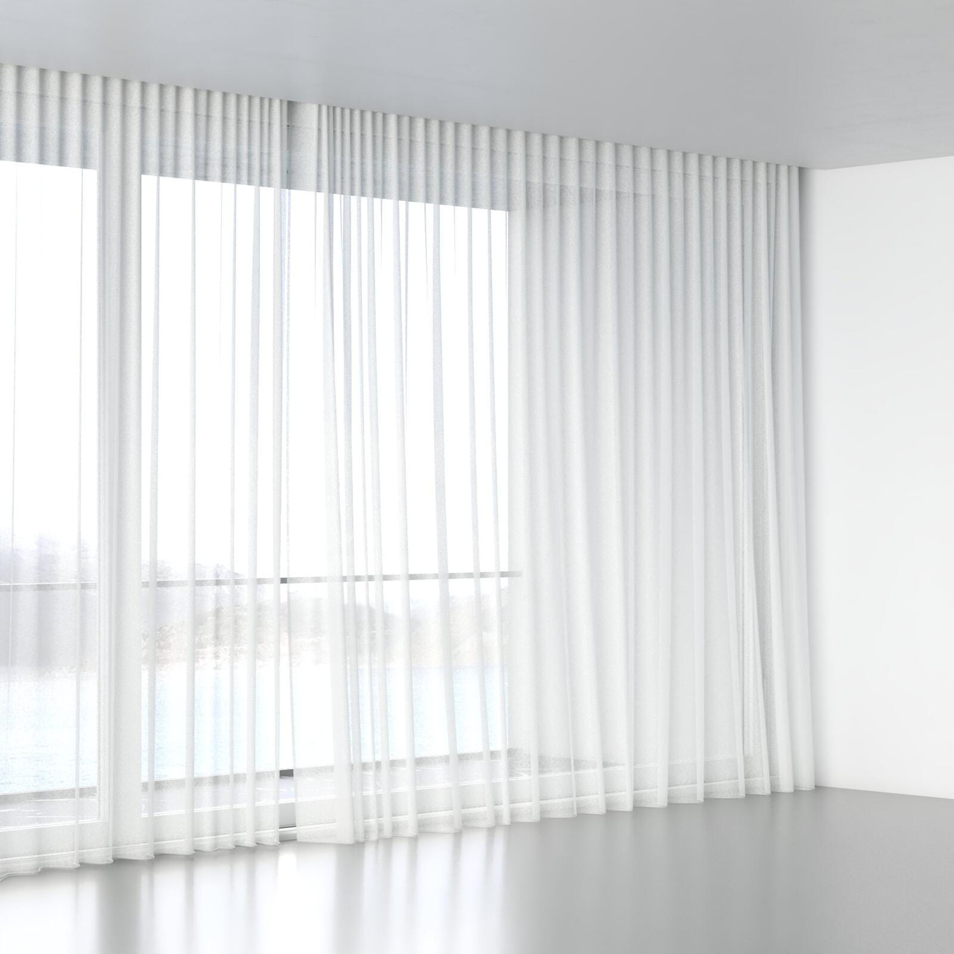 Full view of Lumiere Ivory, wave pleat