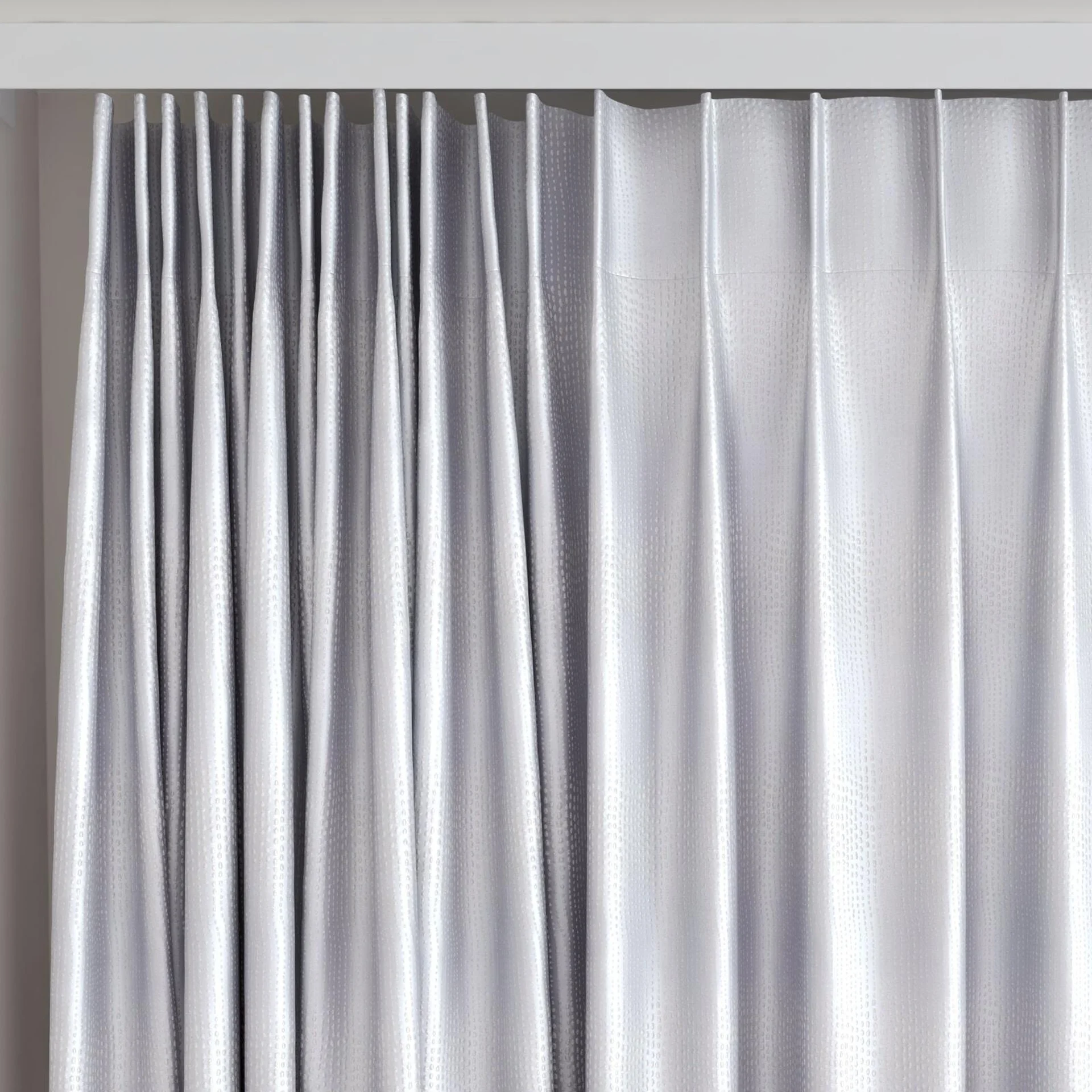 Top view of Glint Parma, on curtain rail
