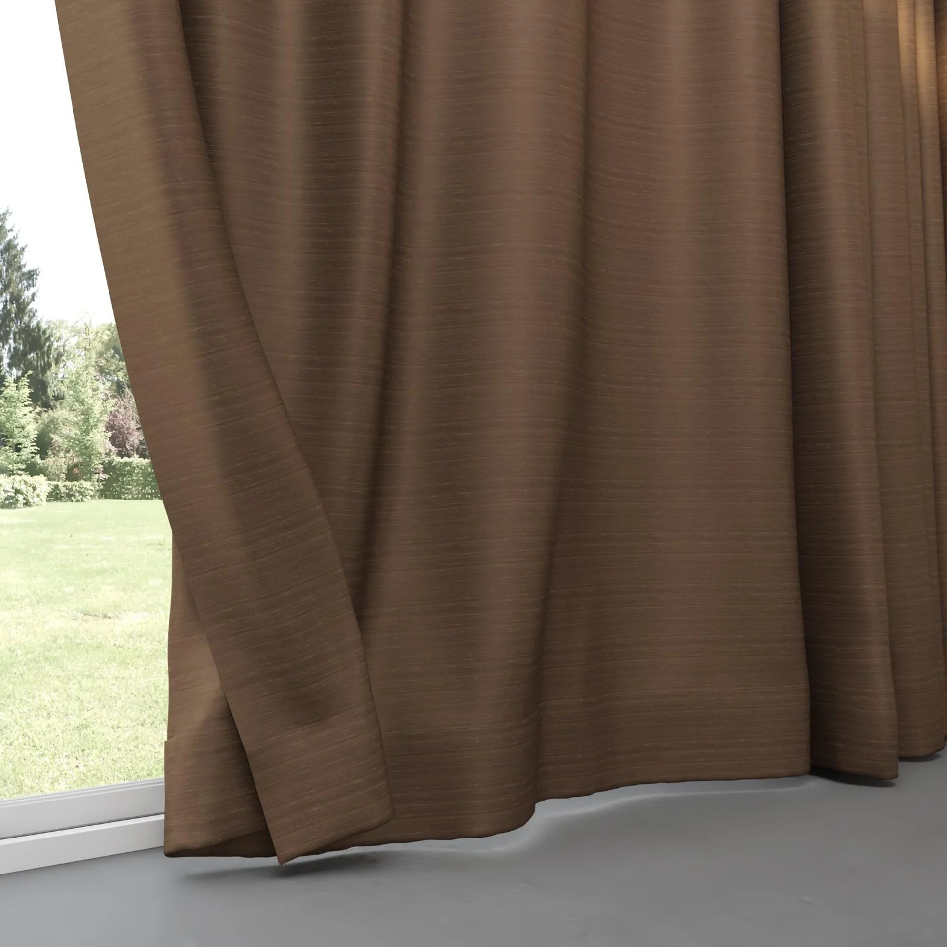 Bottom view of Silky Bison, pinch pleat