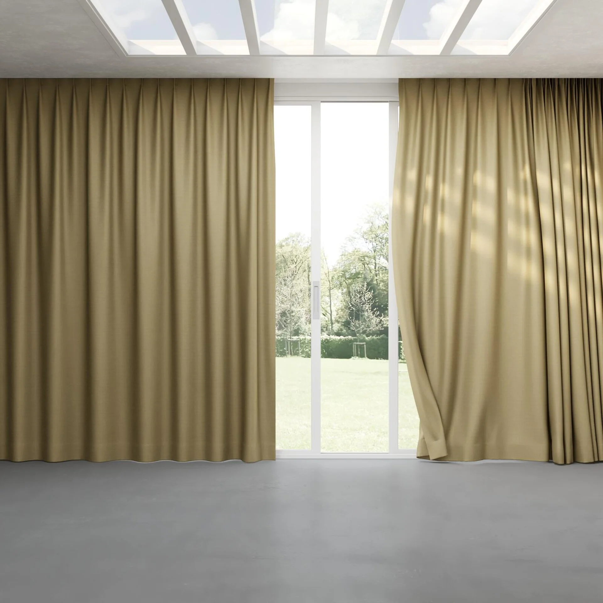 Full view of Linex Tussock, pinch pleat