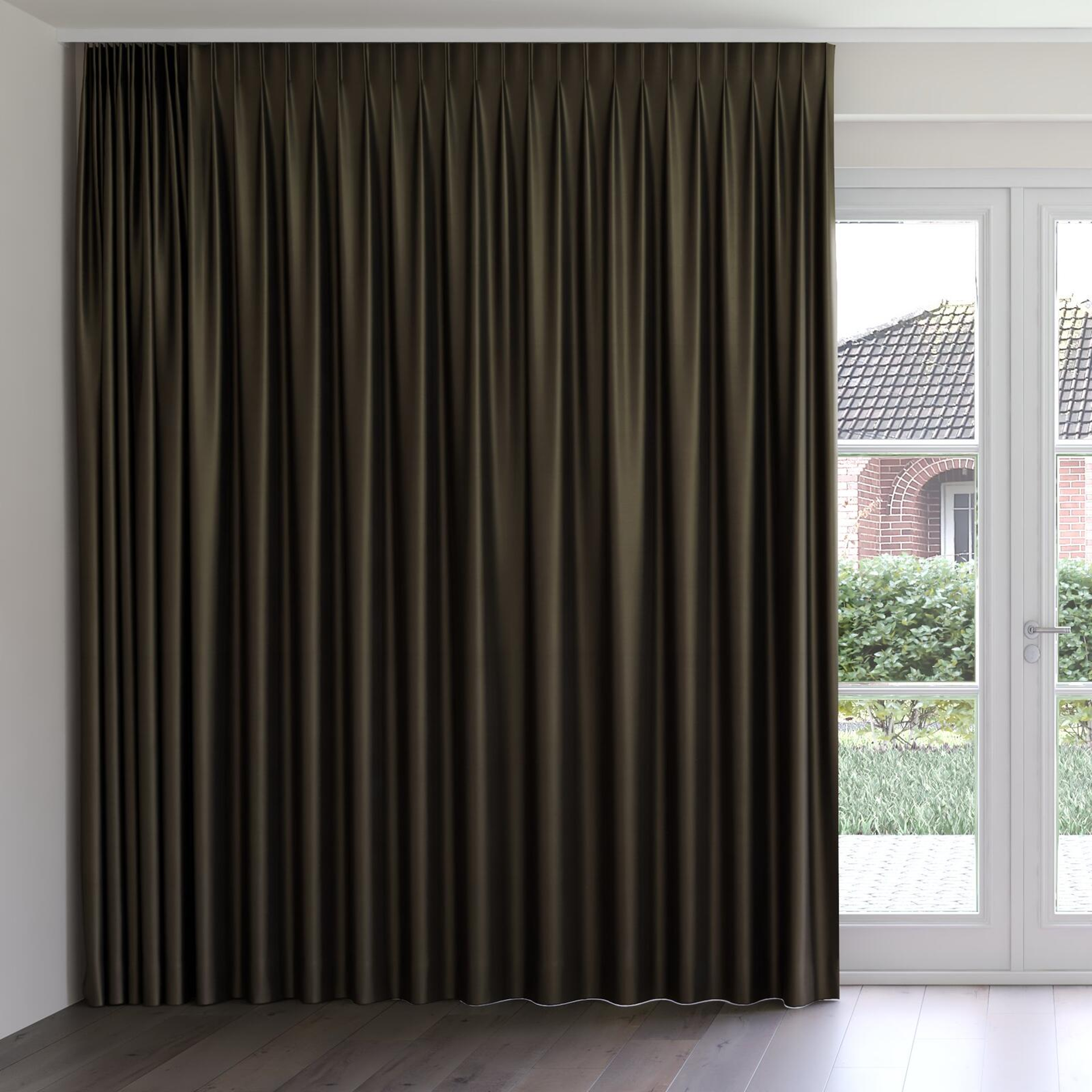 Front view of Mont Blanc Charcoal, on curtain rail