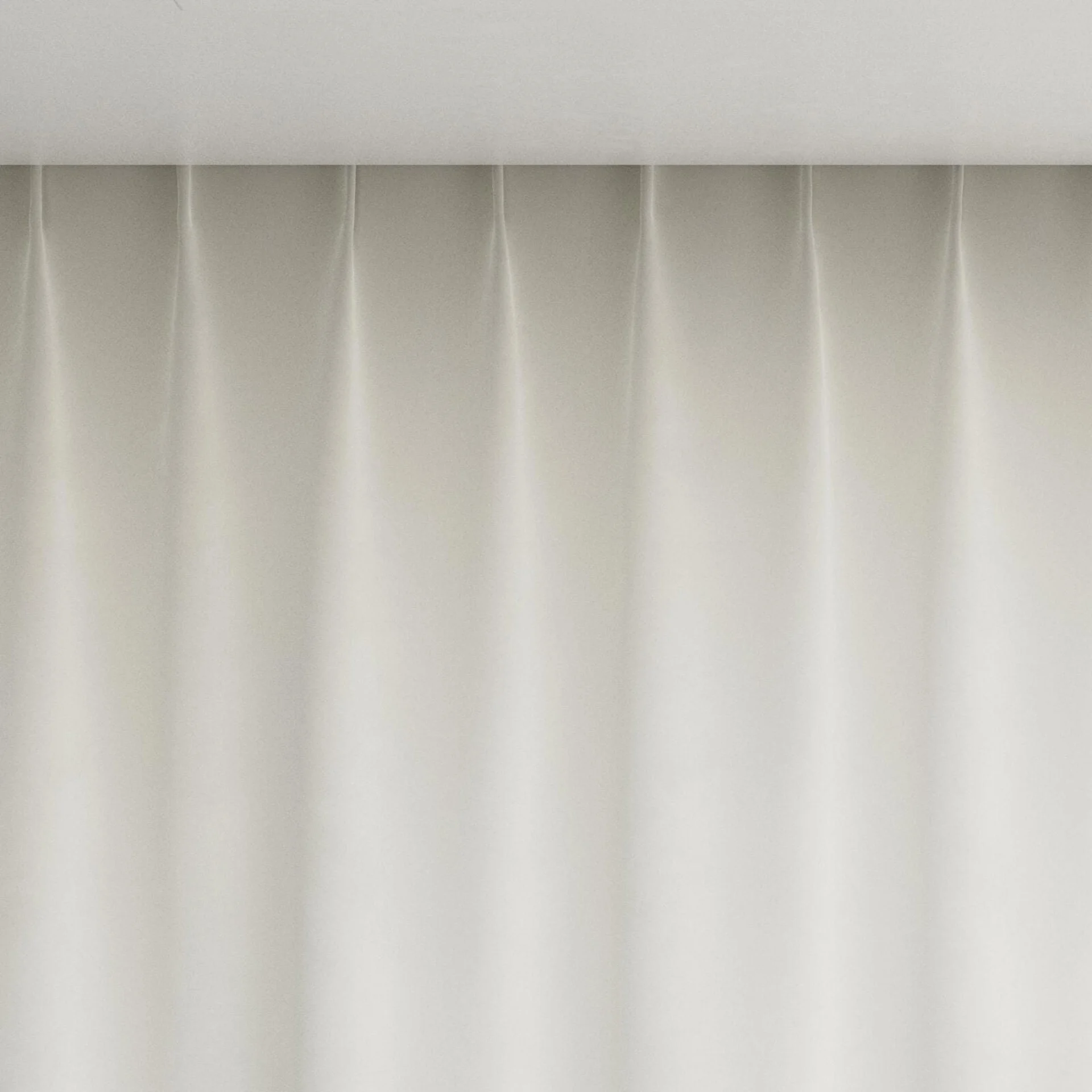 Top view of Velvelux Ivory, pinch pleat
