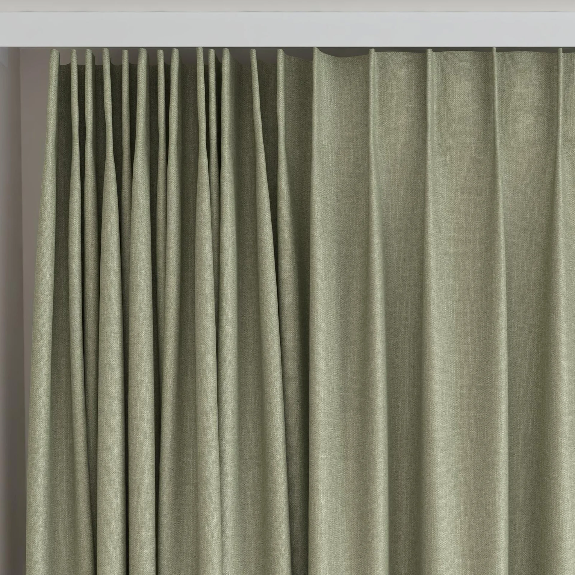 Top view of Excel Sage, on curtain rail