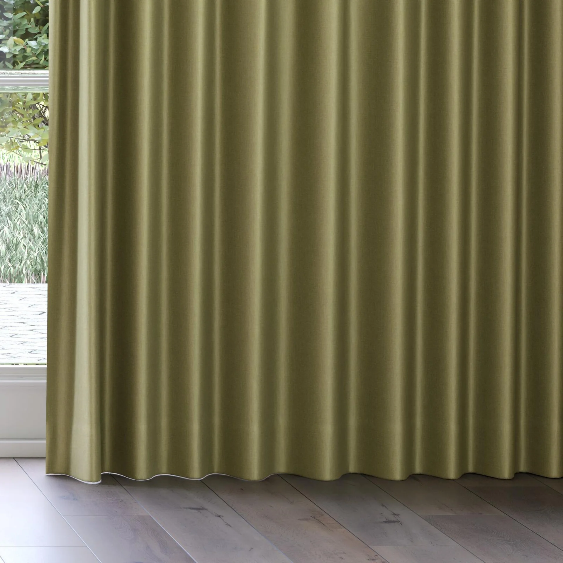 Bottom view of Matrix Moss, on curtain rail