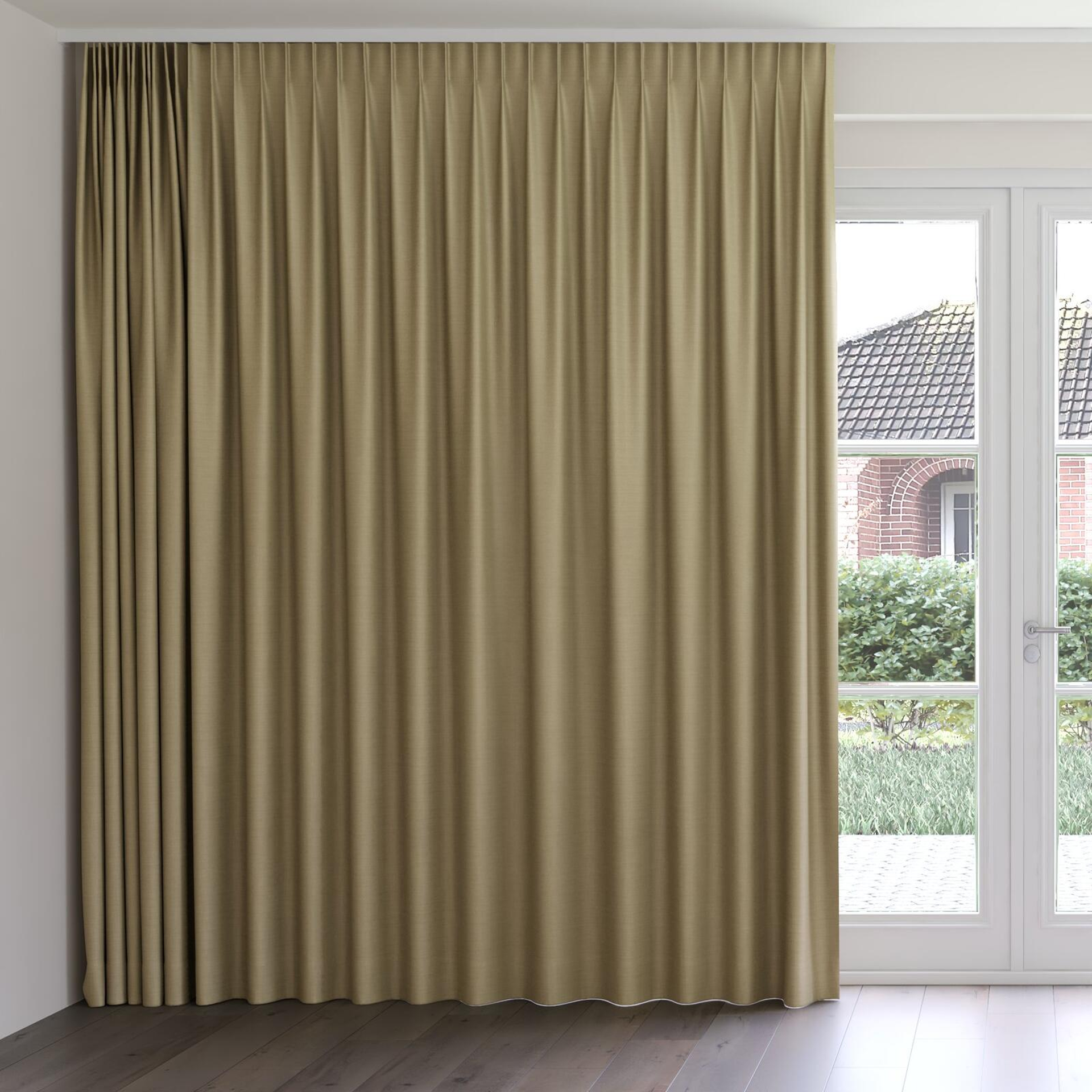Front view of Linex Tussock, on curtain rail