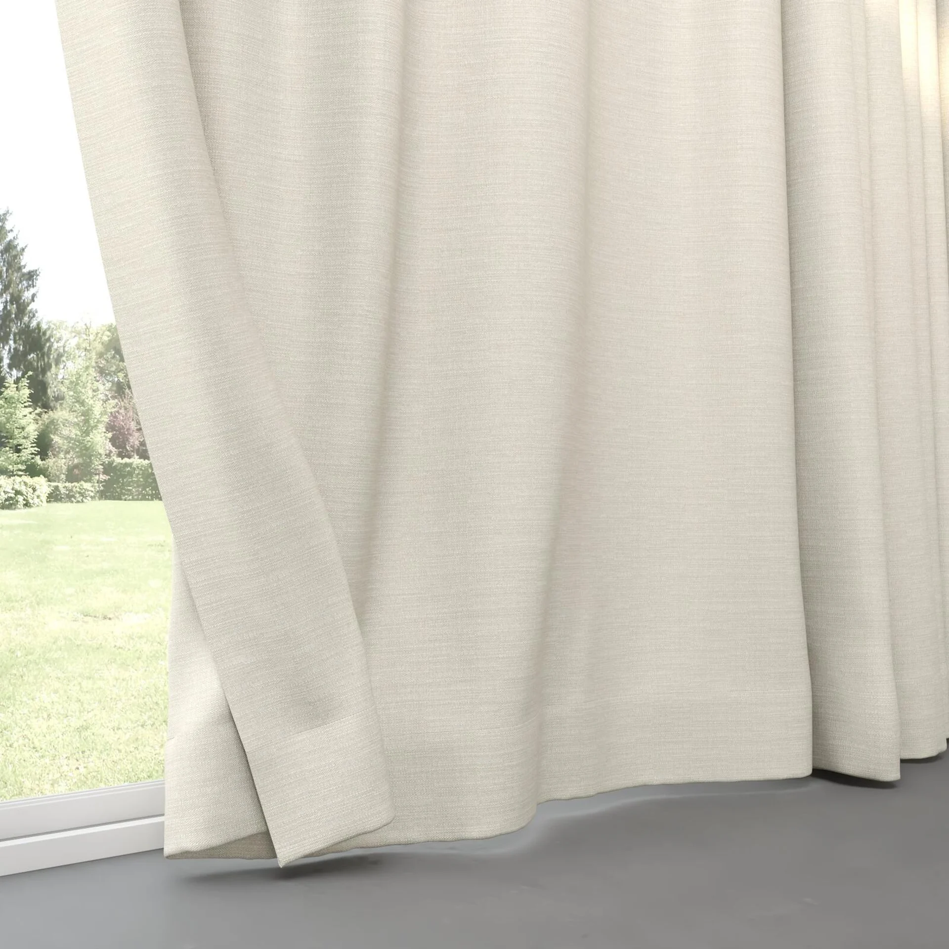 Bottom view of Linex Silk, pinch pleat