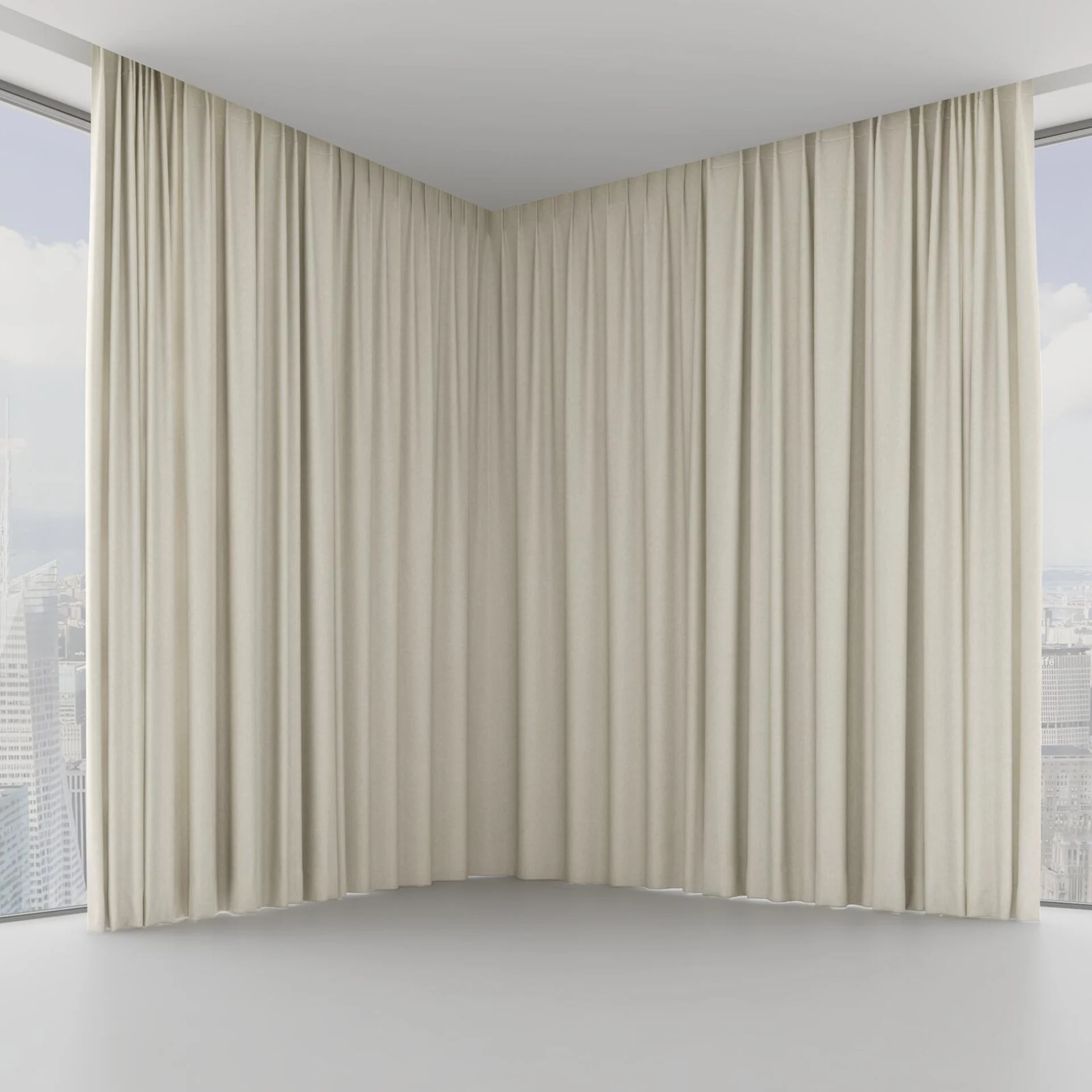 Front view of Hometown Linen, on hidden rail
