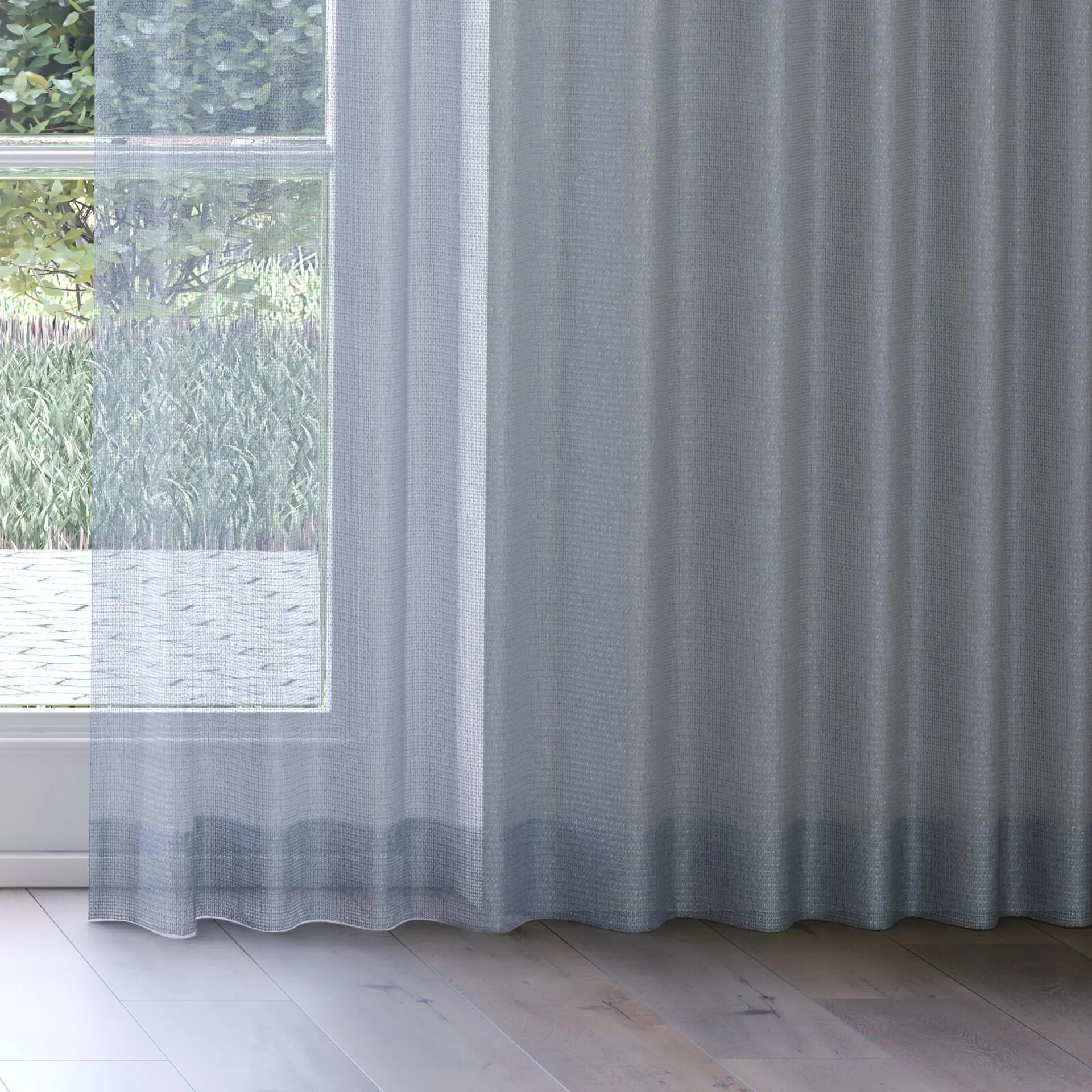 Bottom view of Cosmos Horizon, on curtain rail