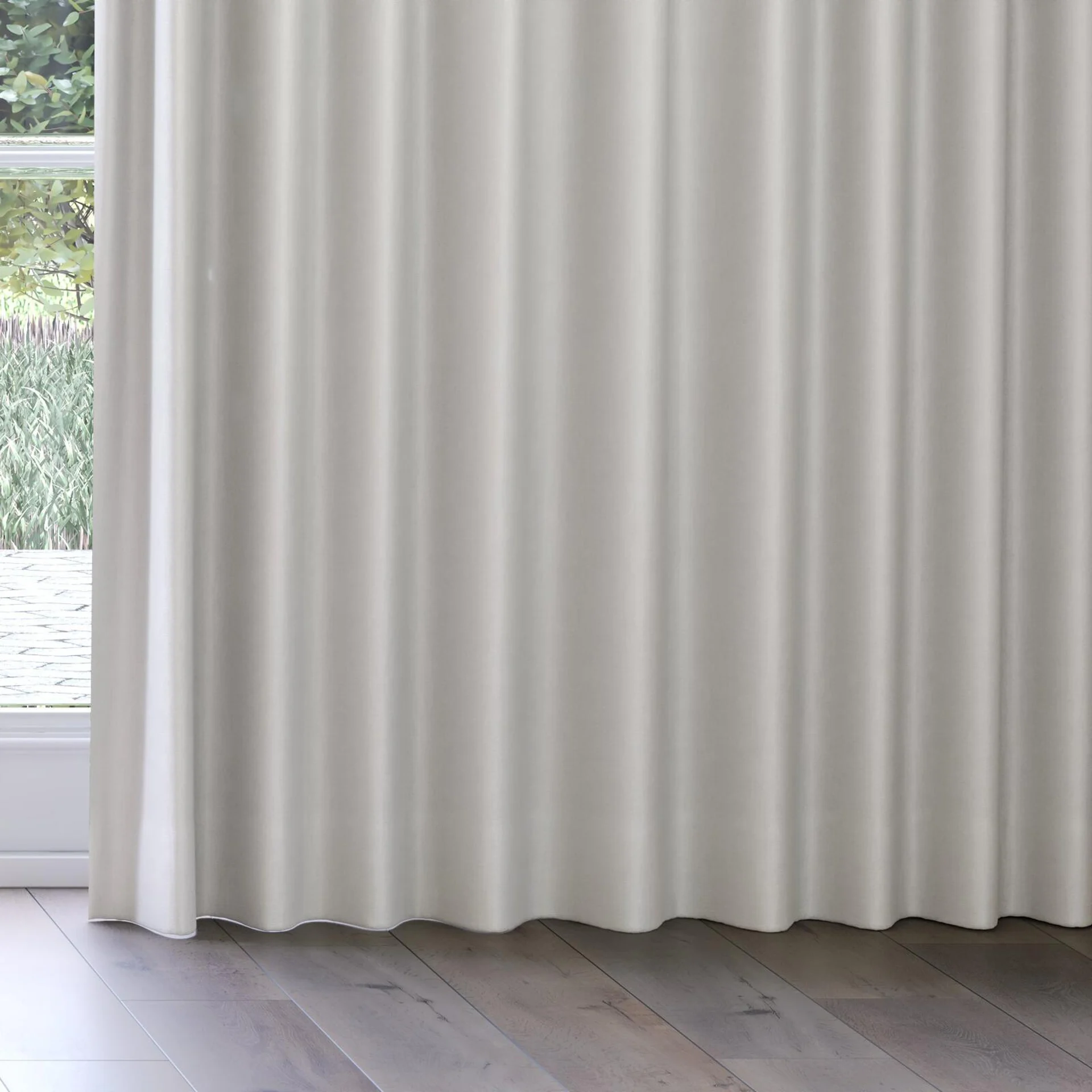 Bottom view of Eternal Silver Birch, on curtain rail