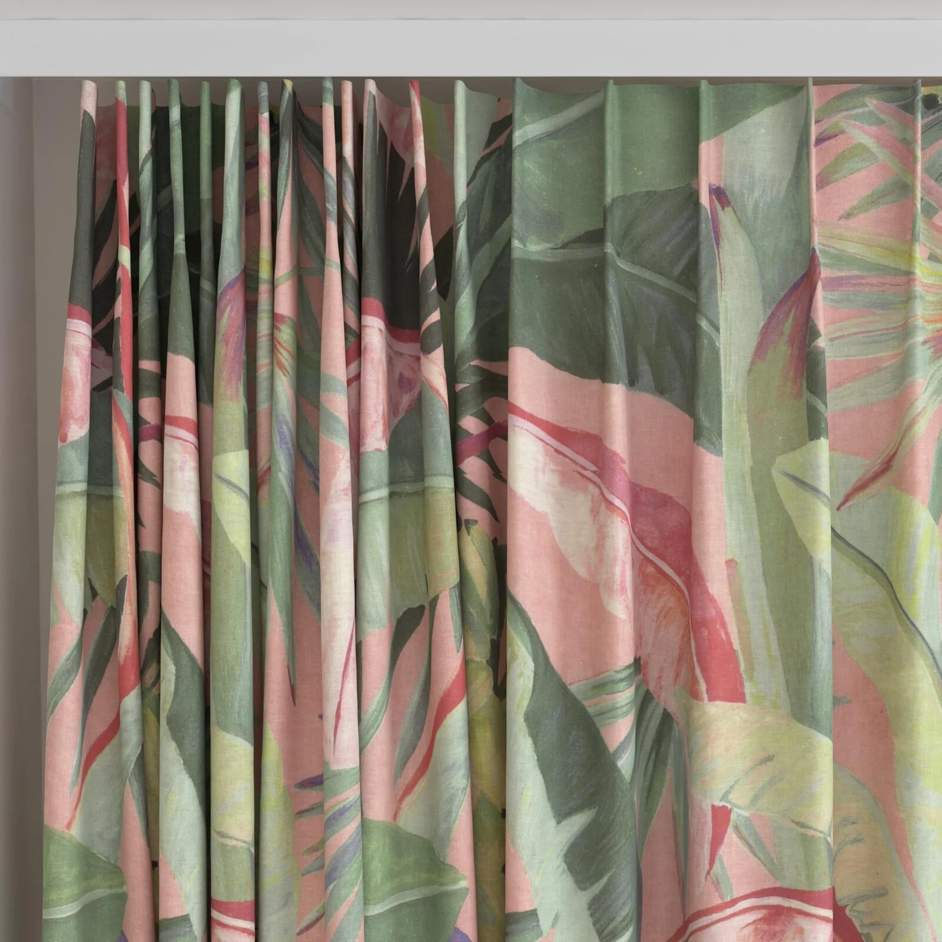 Top view of La Palma Coral, on curtain rail