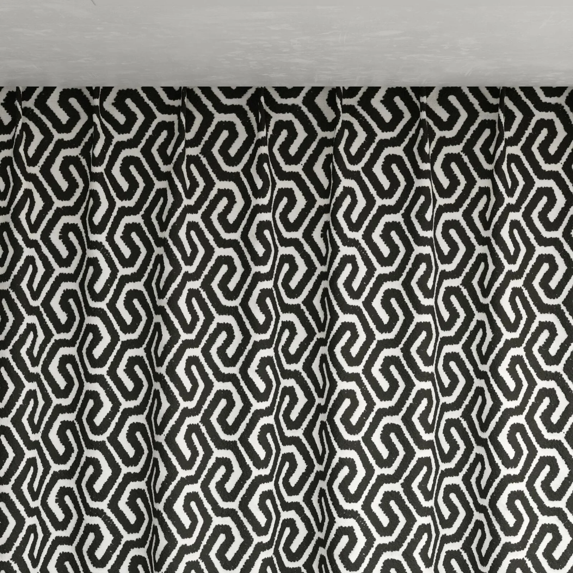 Top view of Comdeca Liquorice, pinch pleat