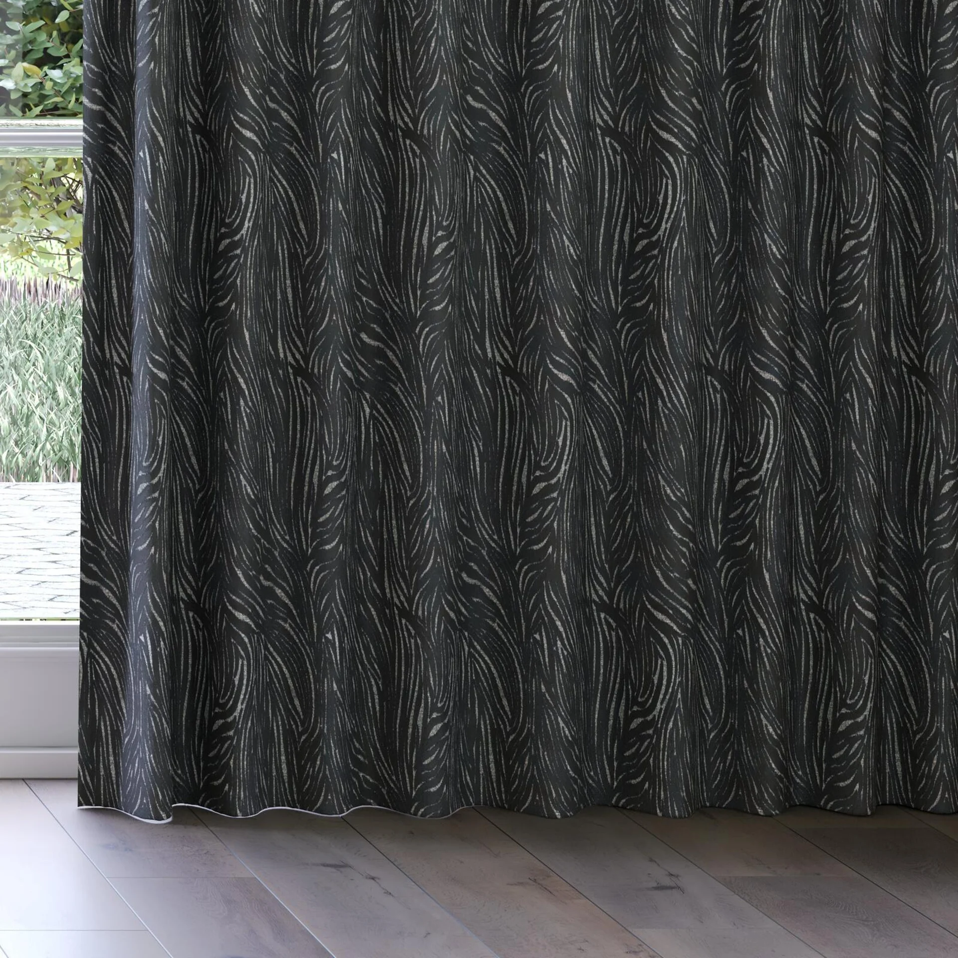 Bottom view of Principal Petrol, on curtain rail