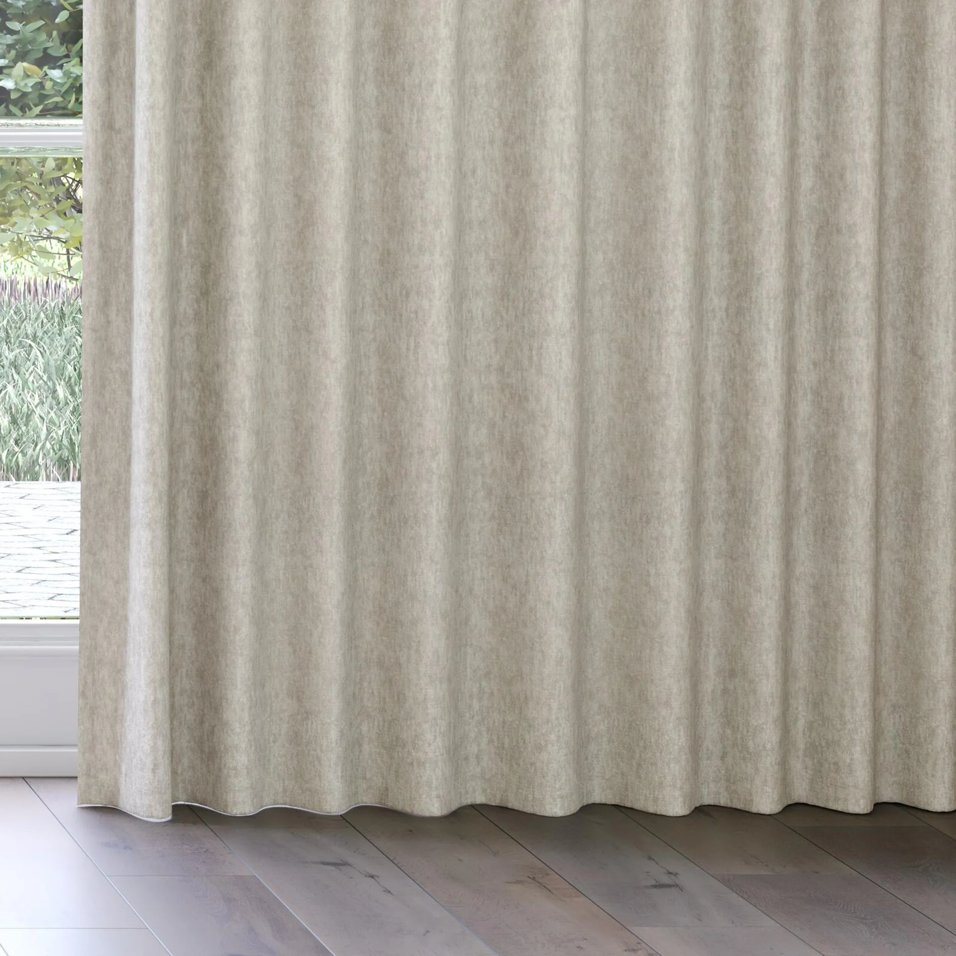Bottom view of Renaissance Fossil, on curtain rail