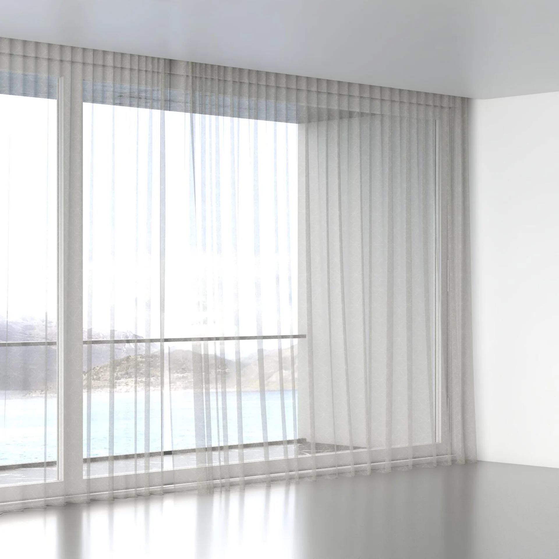 Full view of Alassio Linen, wave pleat