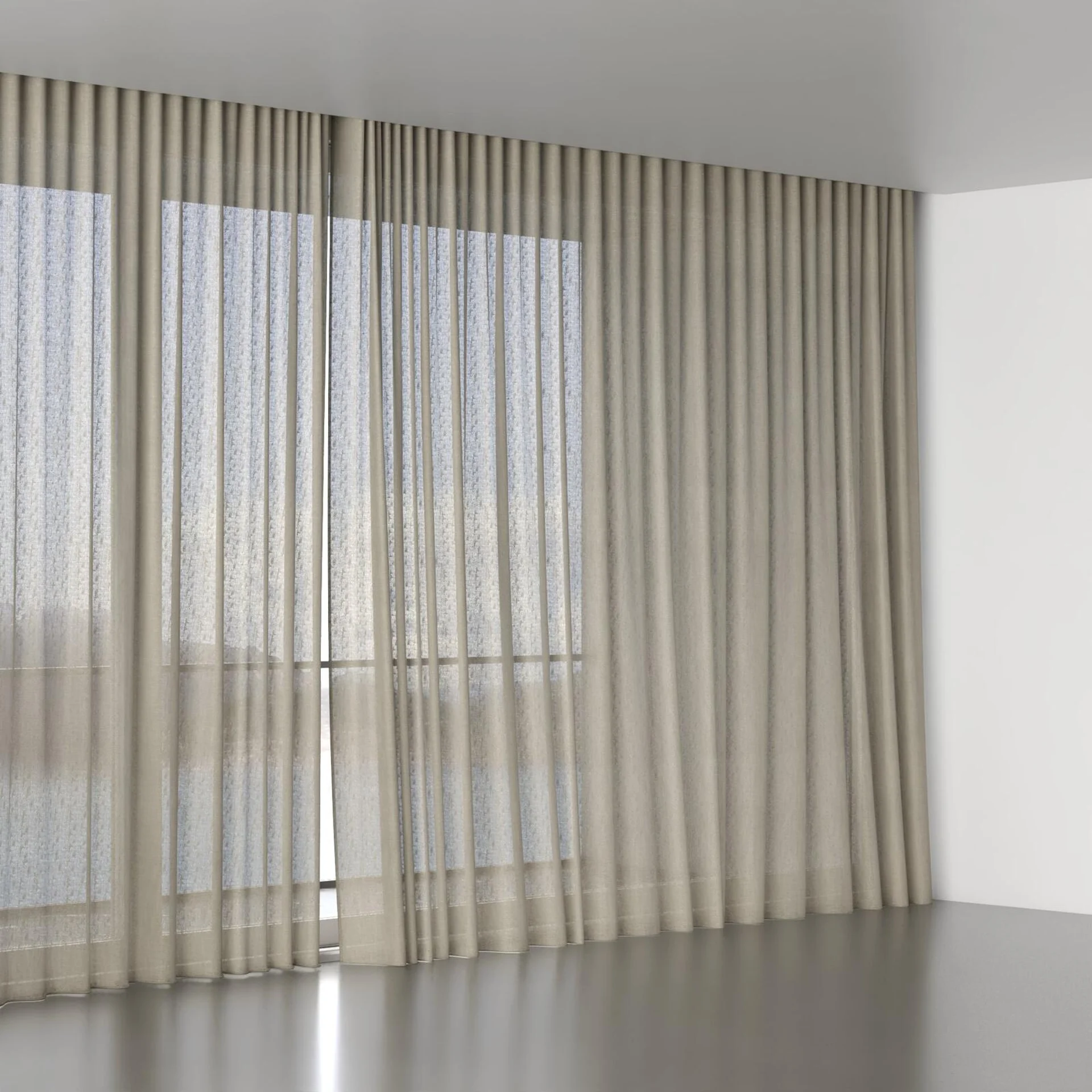 Full view of Lucidity Linen, wave pleat