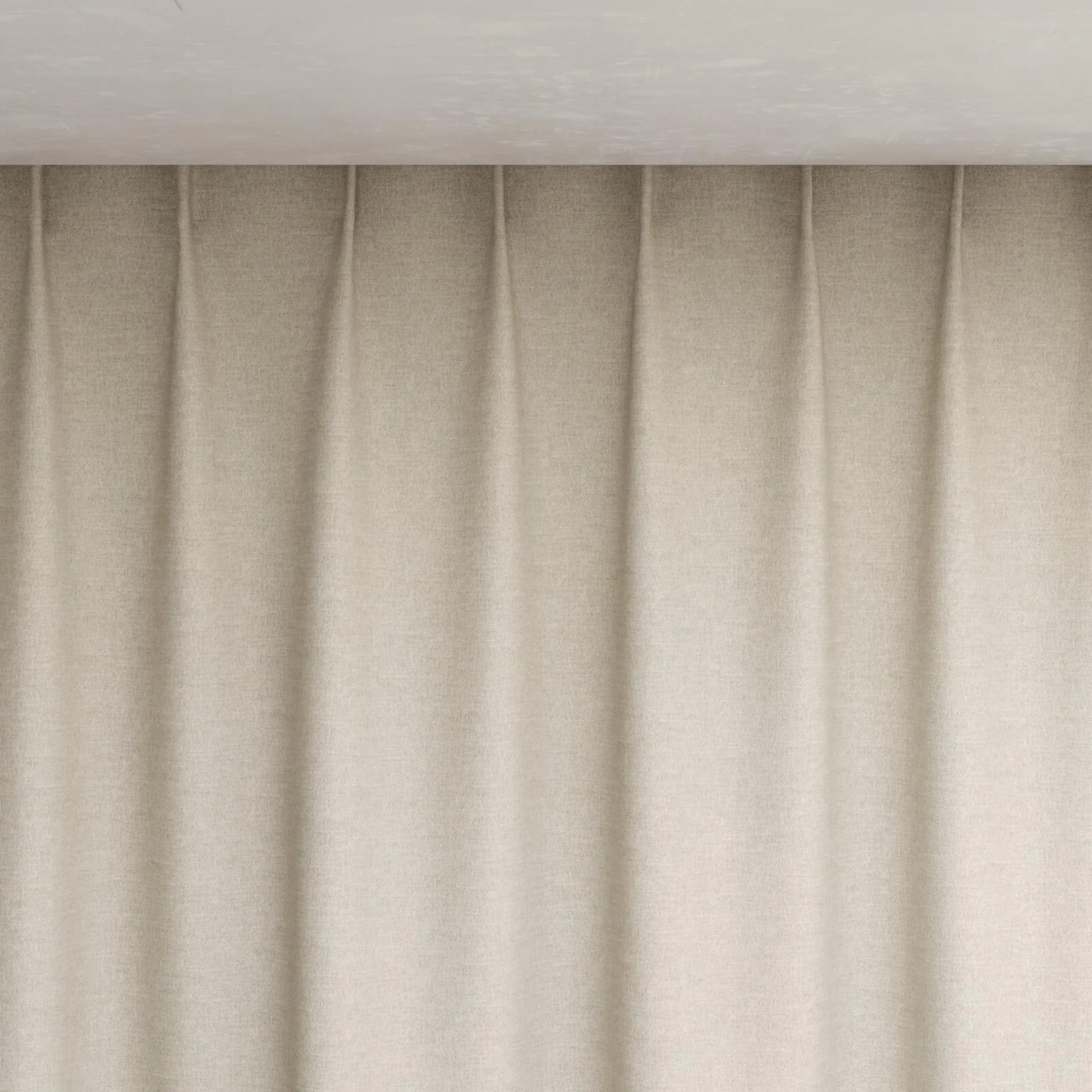Top view of Casual Desert, pinch pleat