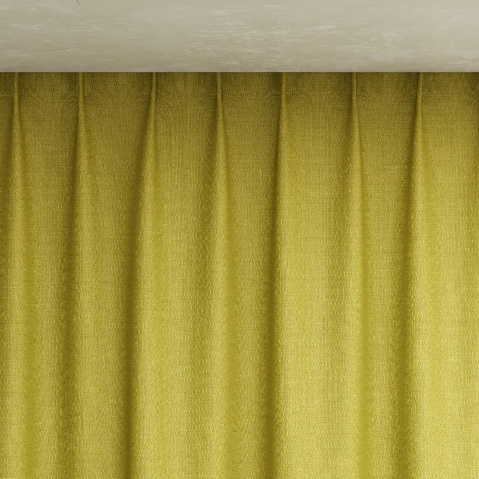 Top view of Linex Chartreuse, pinch pleat