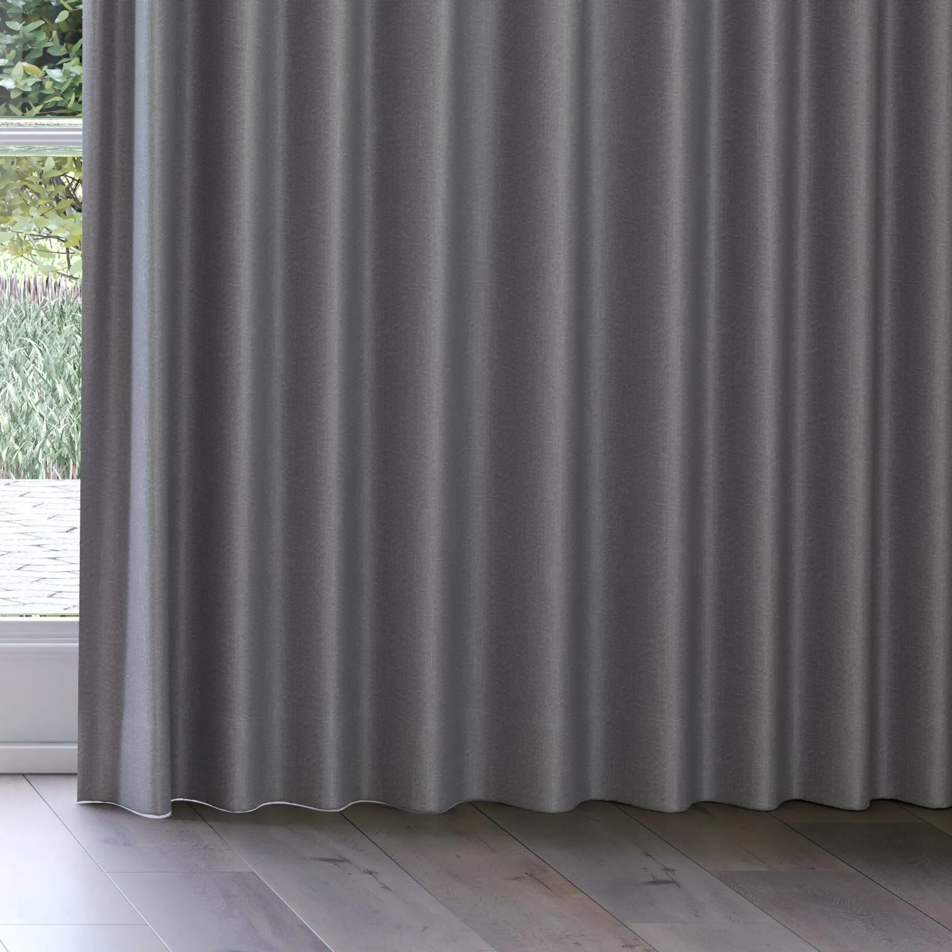 Bottom view of Excel Zinc, on curtain rail